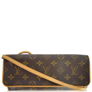 LOUIS VUITTON Pochette Twin GM Monogram Canvas Shoulder Bag Brown