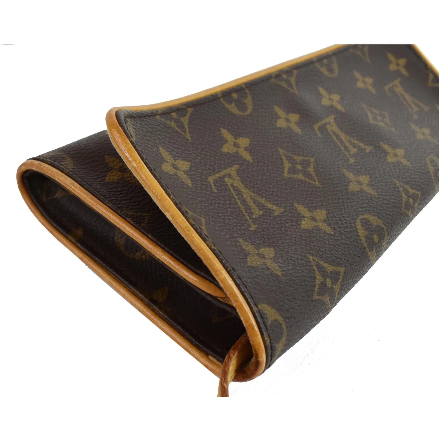 LOUIS VUITTON Pochette Twin GM Monogram Canvas Shoulder Bag Brown