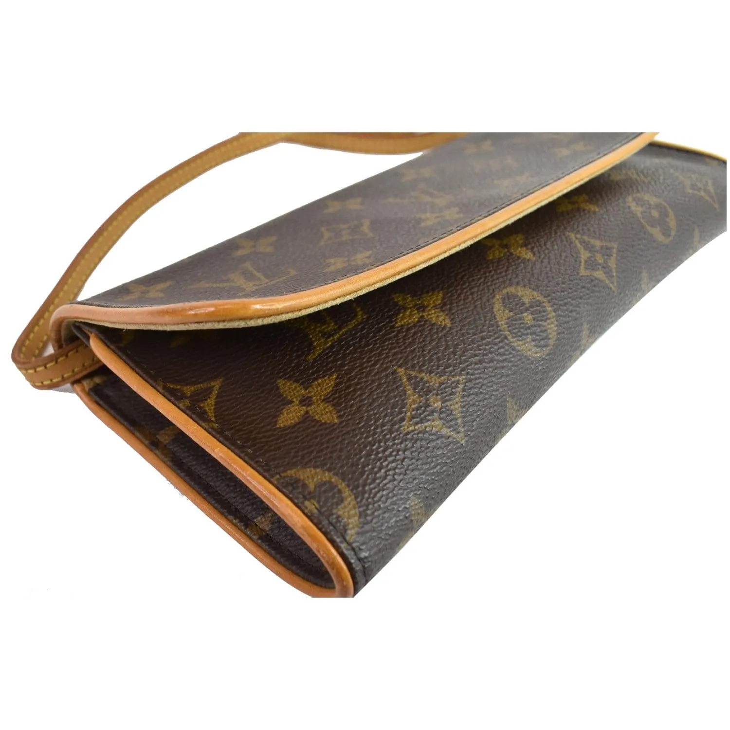 LOUIS VUITTON Pochette Twin GM Monogram Canvas Shoulder Bag Brown