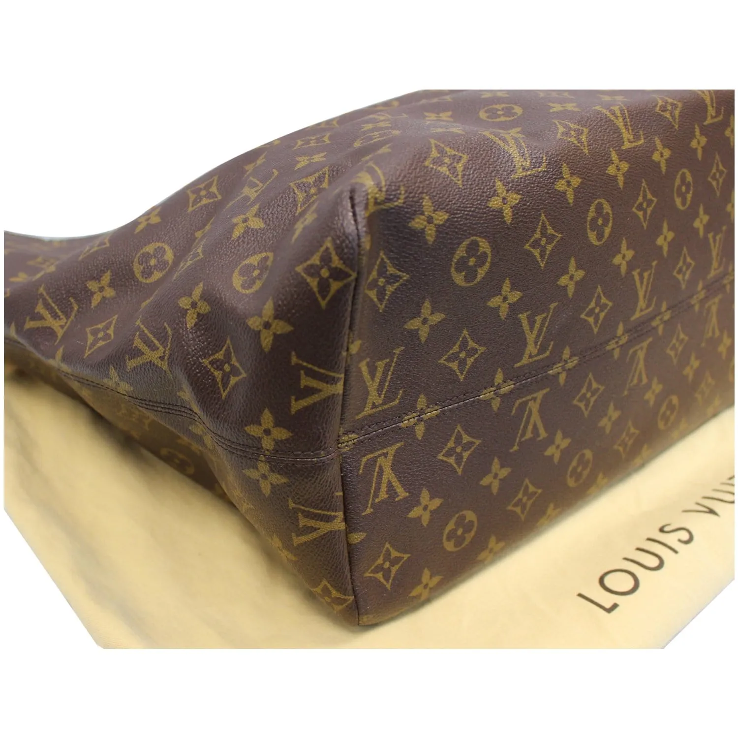 LOUIS VUITTON Raspail GM Monogram Canvas Shoulder Bag Brown