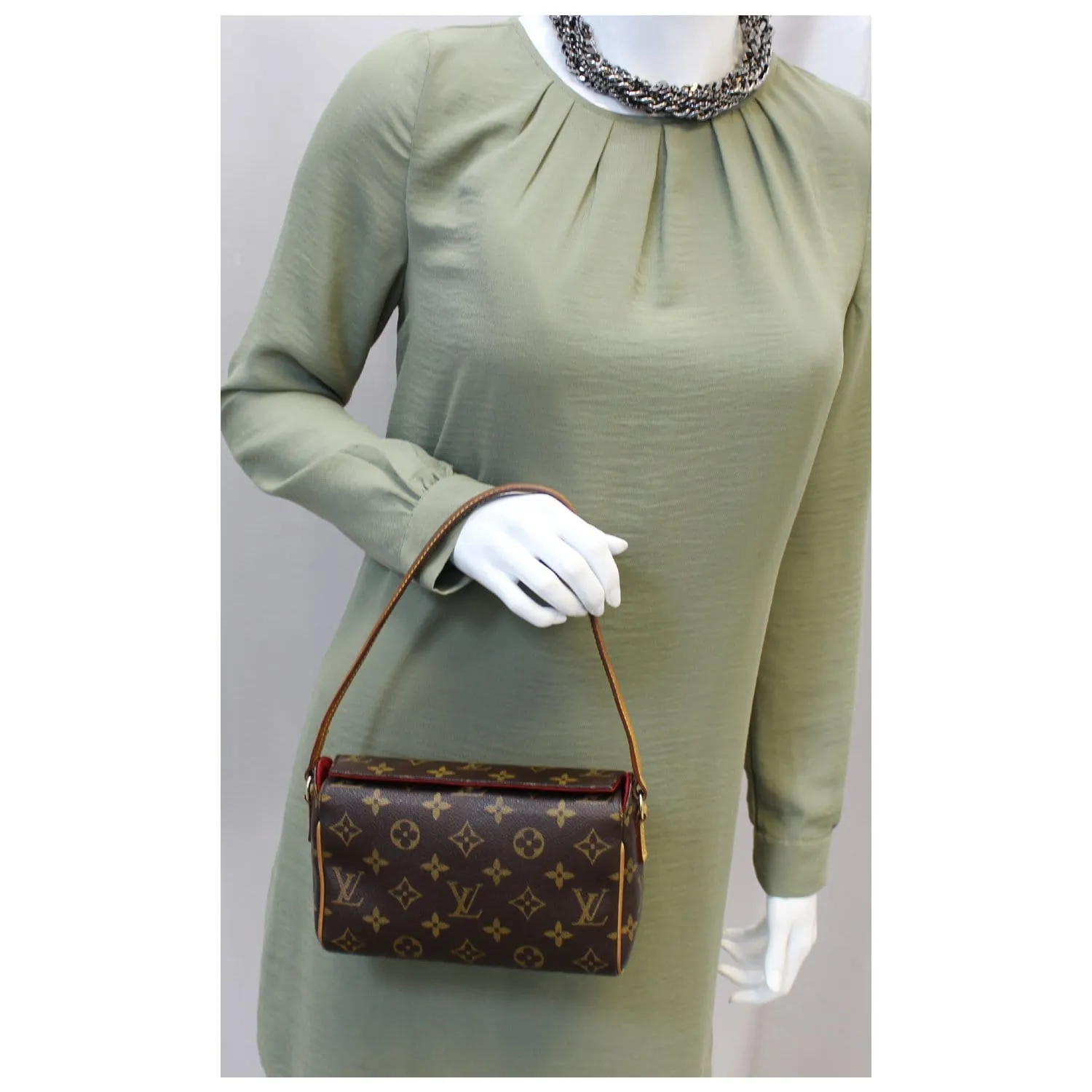 LOUIS VUITTON Recital Monogram Canvas Shoulder Handbag