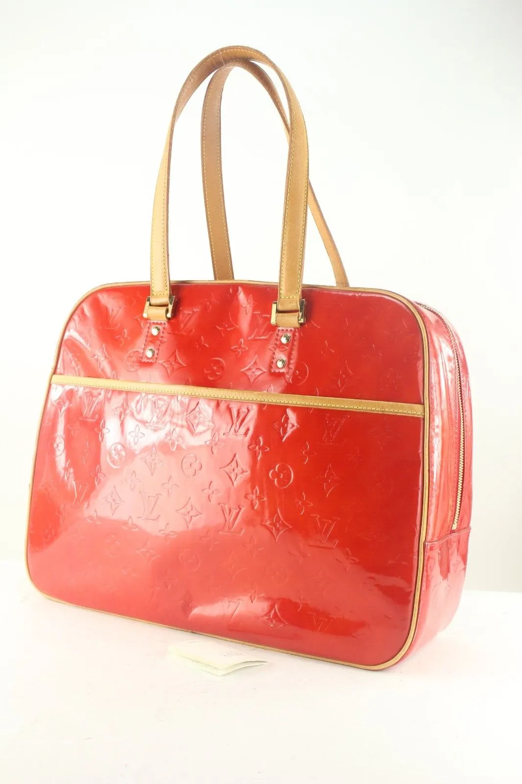 Louis Vuitton Red Monogram Vernis Sutton Travel Shoulder bag 3LVS921K