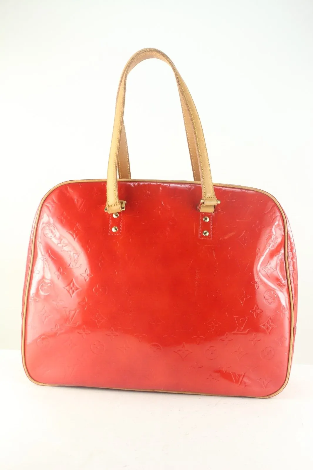 Louis Vuitton Red Monogram Vernis Sutton Travel Shoulder bag 3LVS921K