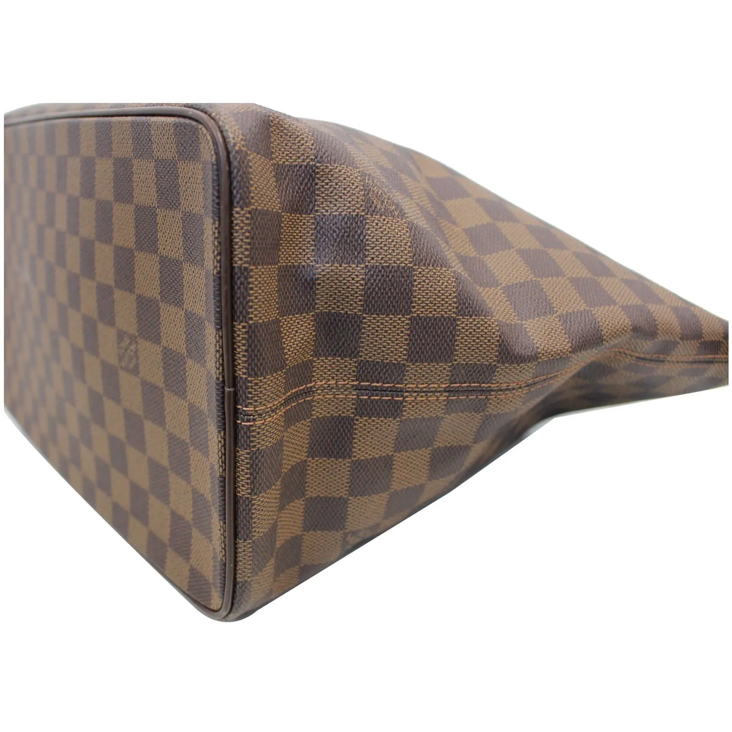 LOUIS VUITTON Saleya MM Damier Ebene Shoulder Bag Brown