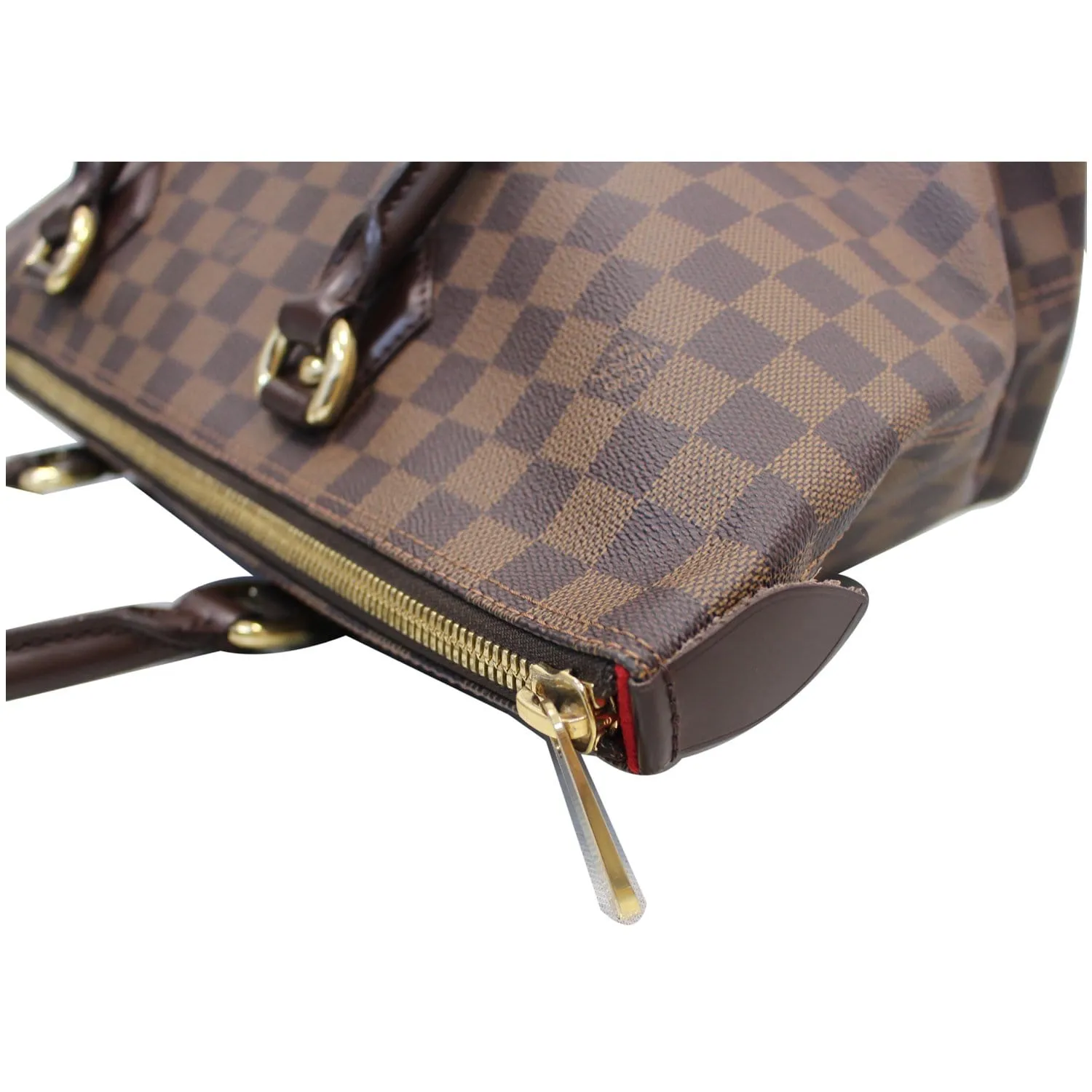 LOUIS VUITTON Saleya MM Damier Ebene Shoulder Bag Brown