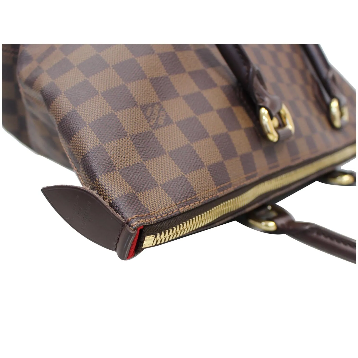 LOUIS VUITTON Saleya MM Damier Ebene Shoulder Bag Brown
