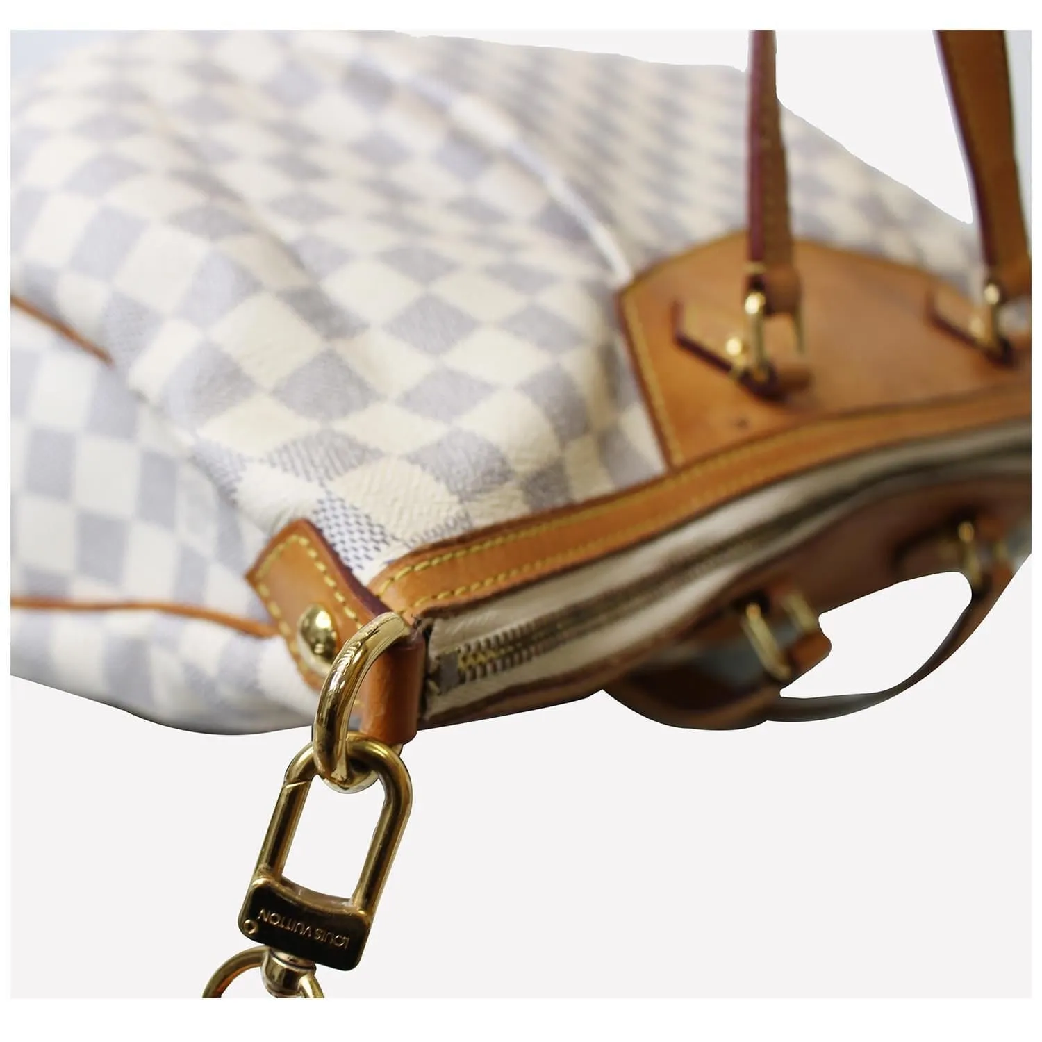 LOUIS VUITTON Siracusa GM Damier Azur Shoulder Bag White - 15% OFF
