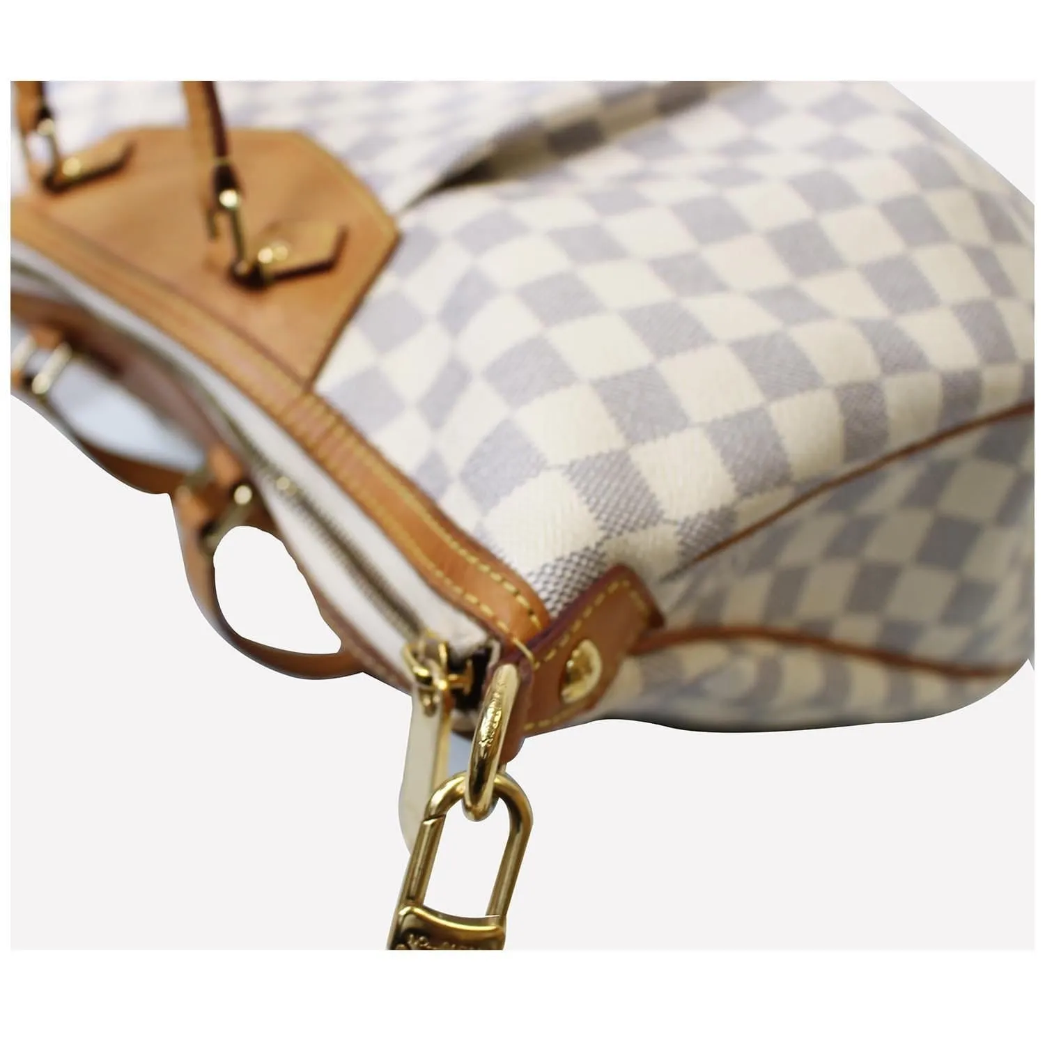 LOUIS VUITTON Siracusa GM Damier Azur Shoulder Bag White - 15% OFF