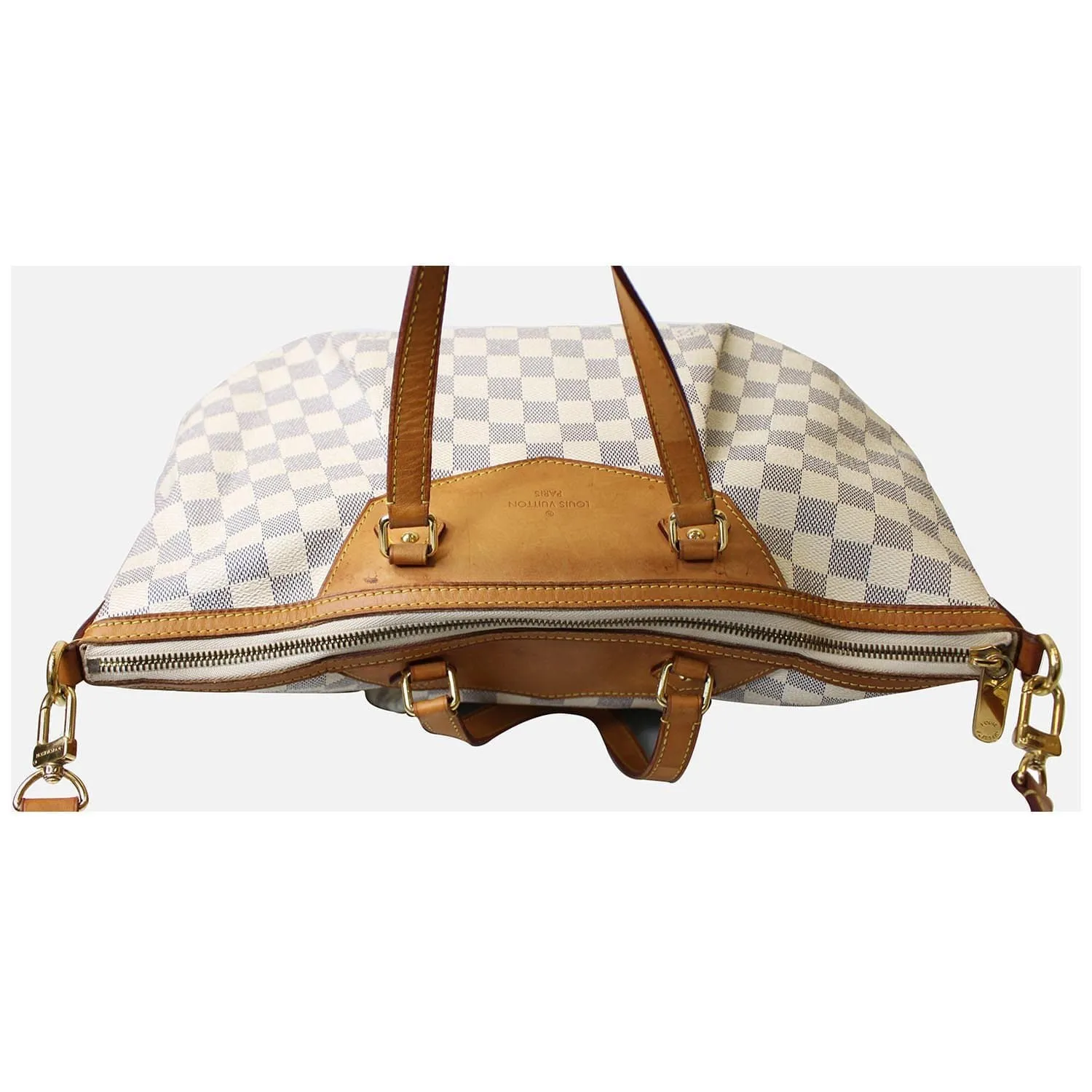 LOUIS VUITTON Siracusa GM Damier Azur Shoulder Bag White - 15% OFF