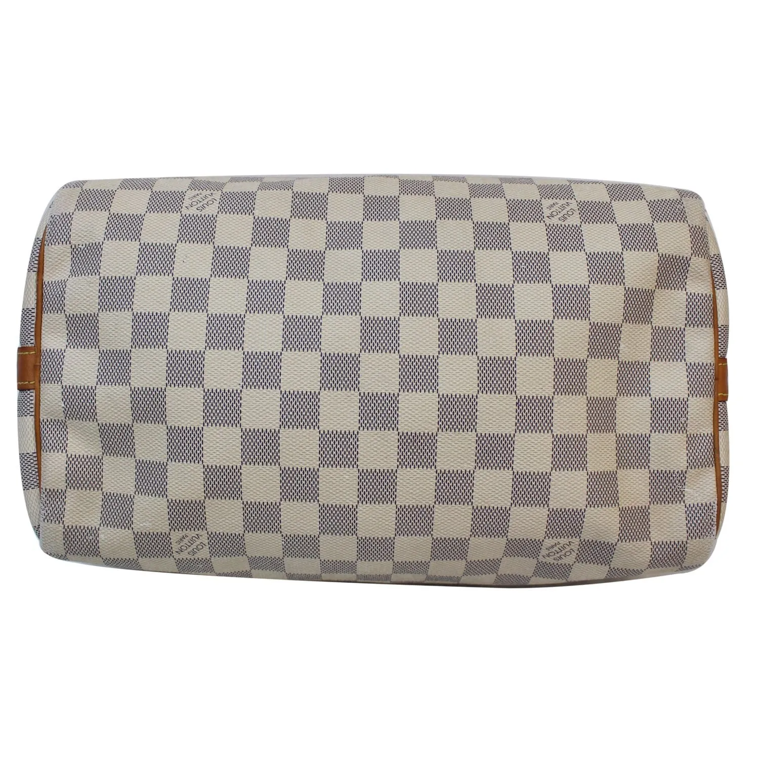 LOUIS VUITTON Speedy 30 Bandouliere Damier Azur Shoulder Bag White