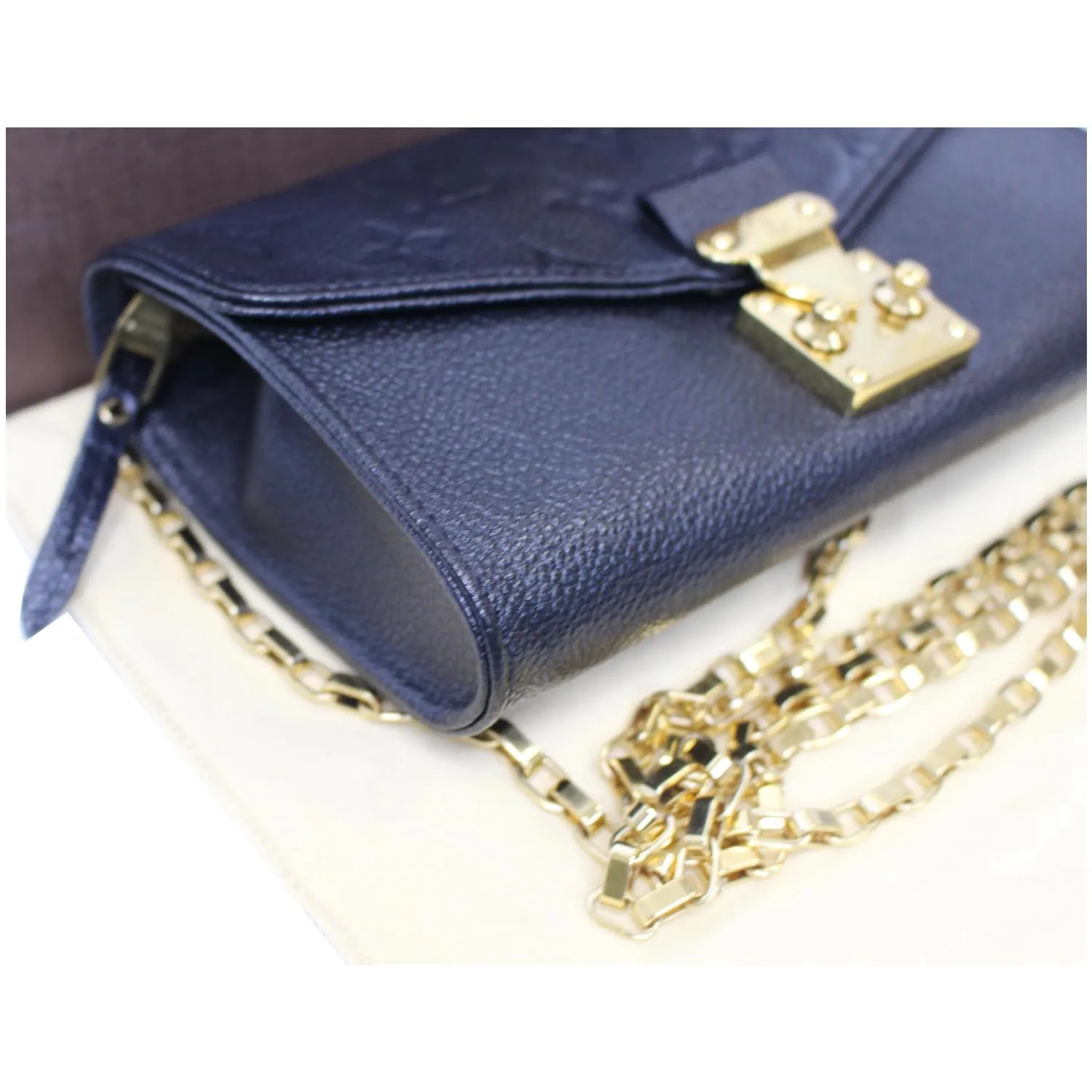 LOUIS VUITTON St Germain Pochette Empreinte Leather Shoulder Bag Black - 15% OFF