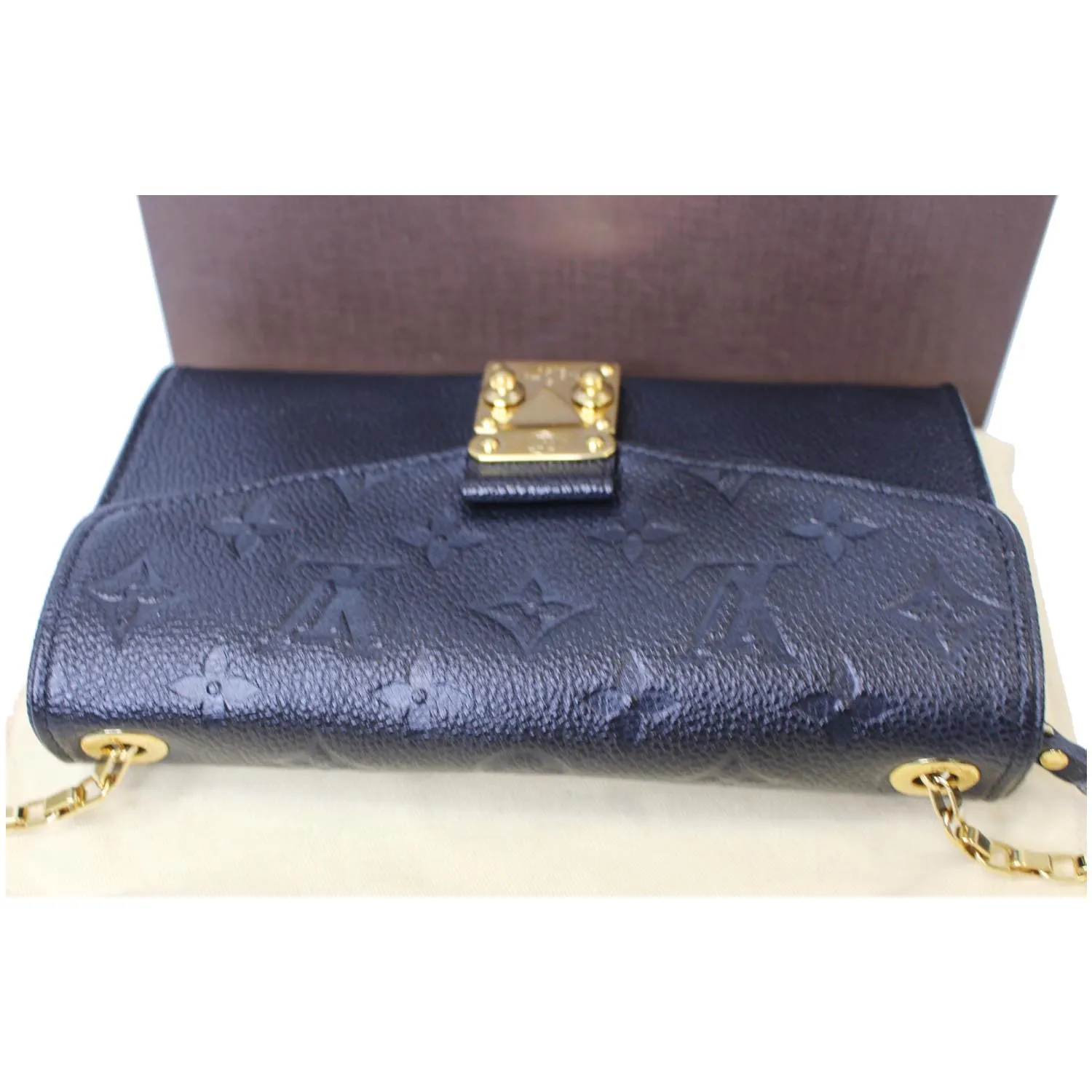 LOUIS VUITTON St Germain Pochette Empreinte Leather Shoulder Bag Black - 15% OFF