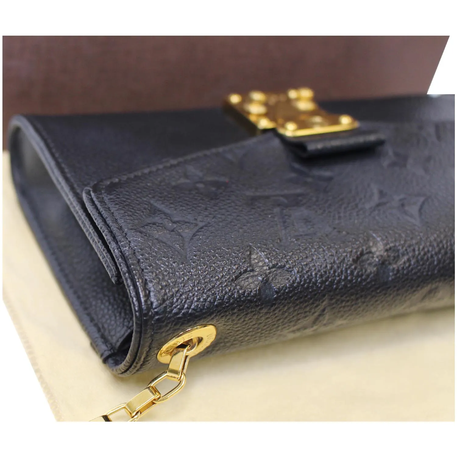 LOUIS VUITTON St Germain Pochette Empreinte Leather Shoulder Bag Black - 15% OFF