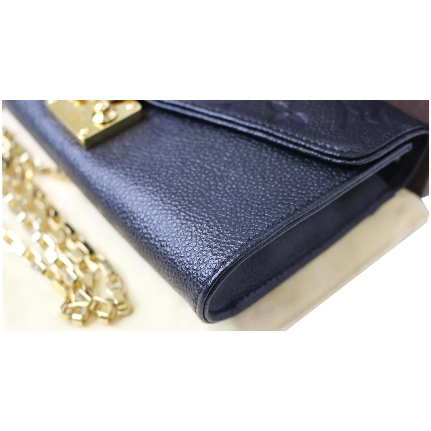 LOUIS VUITTON St Germain Pochette Empreinte Leather Shoulder Bag Black - 15% OFF