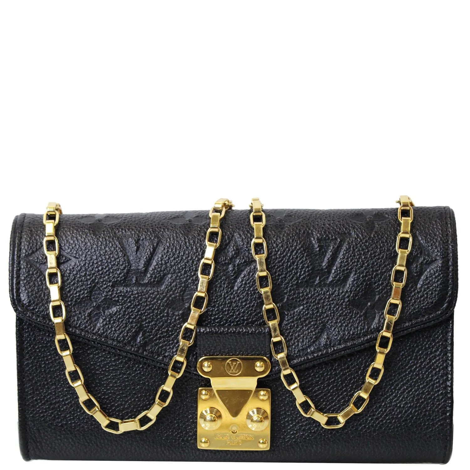 LOUIS VUITTON St Germain Pochette Empreinte Leather Shoulder Bag Black - 15% OFF