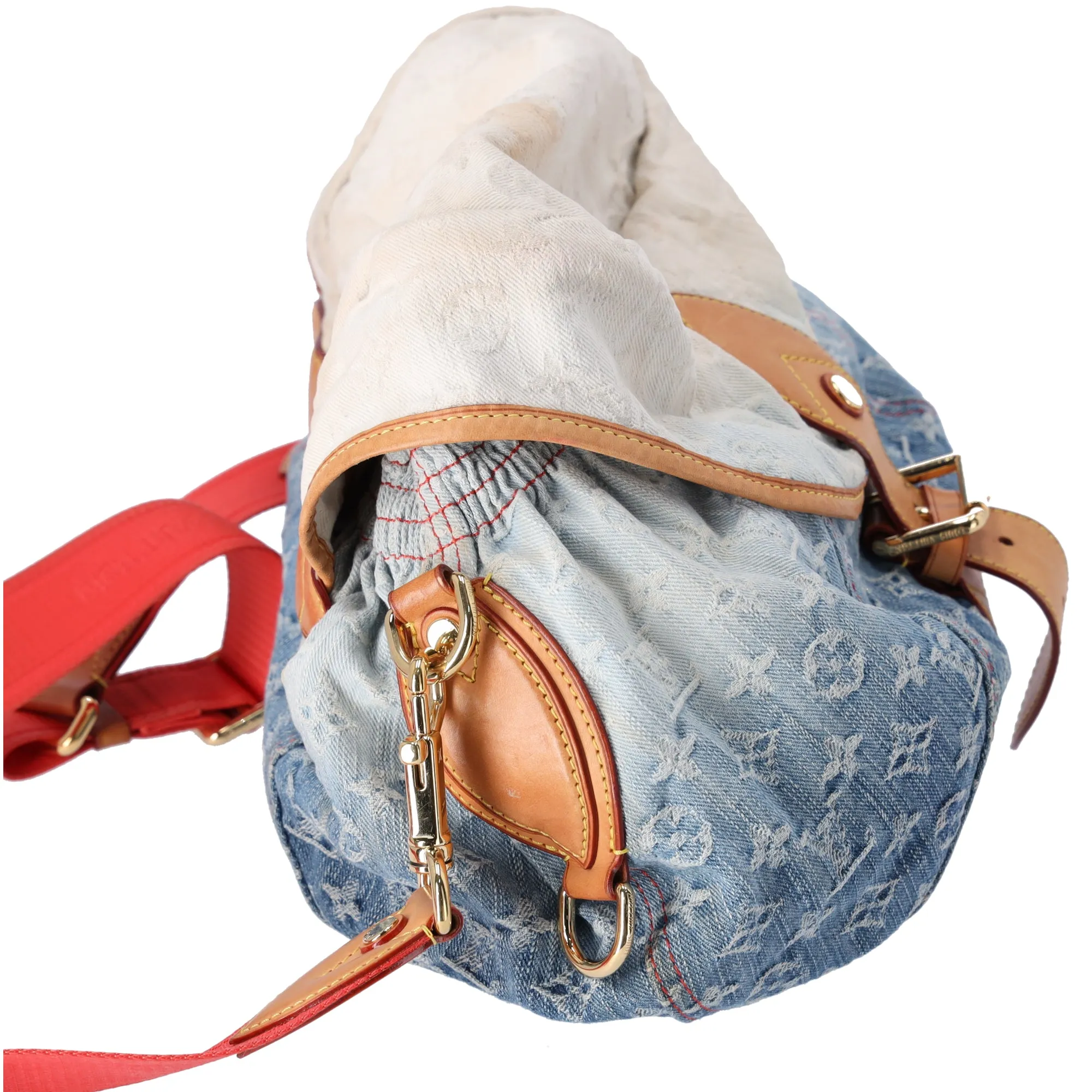 Louis Vuitton Sunshine Monogram Denim Shoulder Bag M93182 Blue Multi
