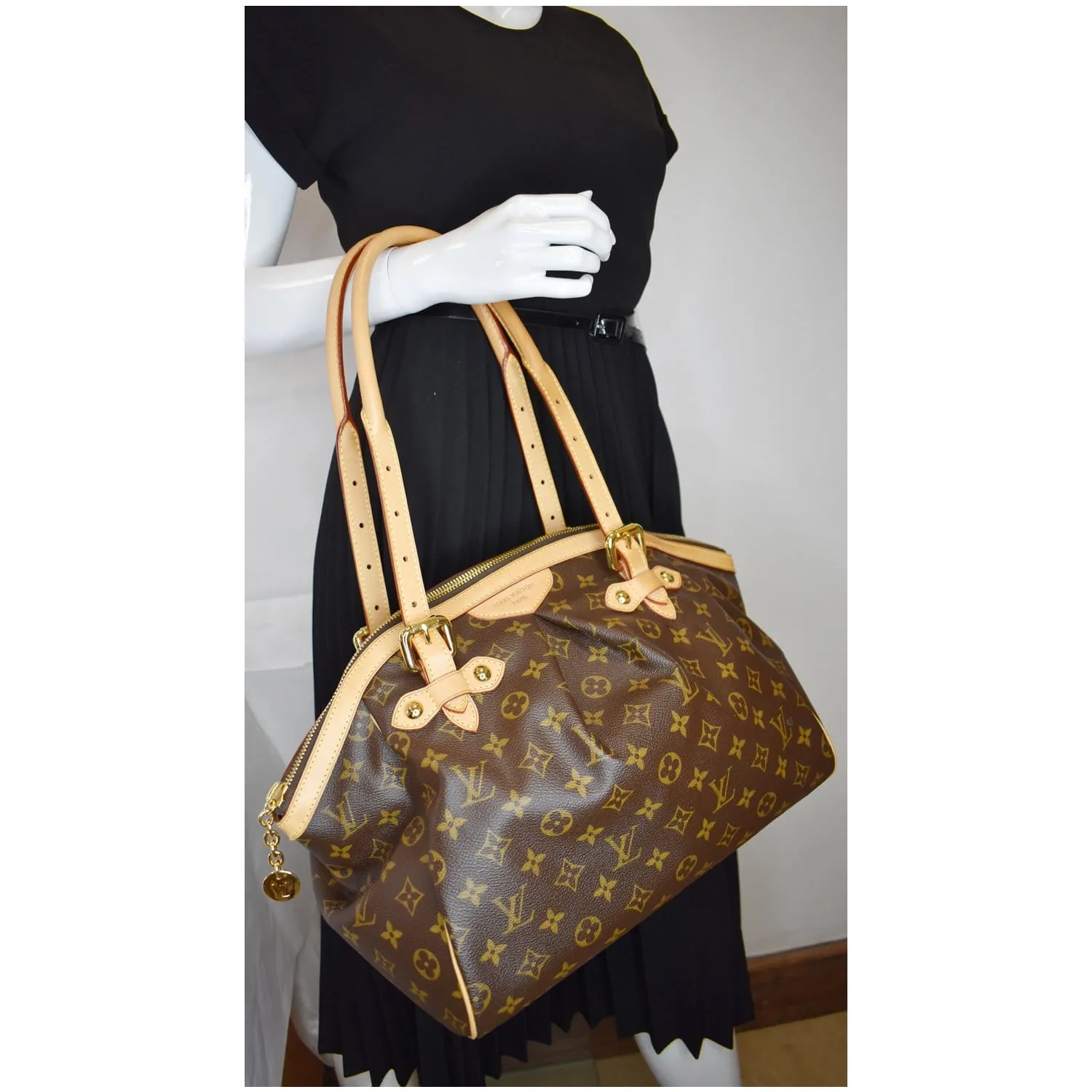 LOUIS VUITTON  Tivoli GM Monogram Canvas Shoulder Bag Brown