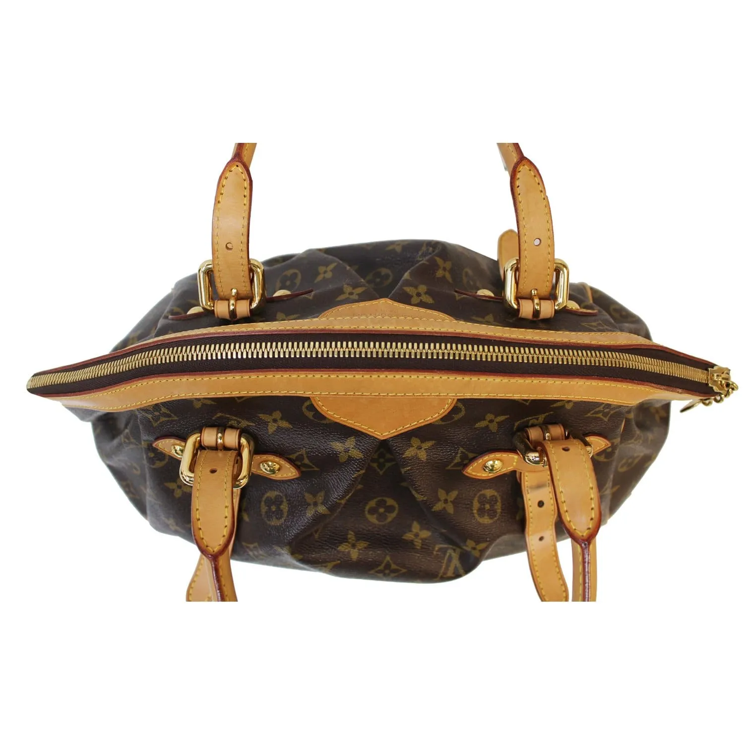 LOUIS VUITTON Tivoli GM Monogram Canvas Shoulder Bag Brown