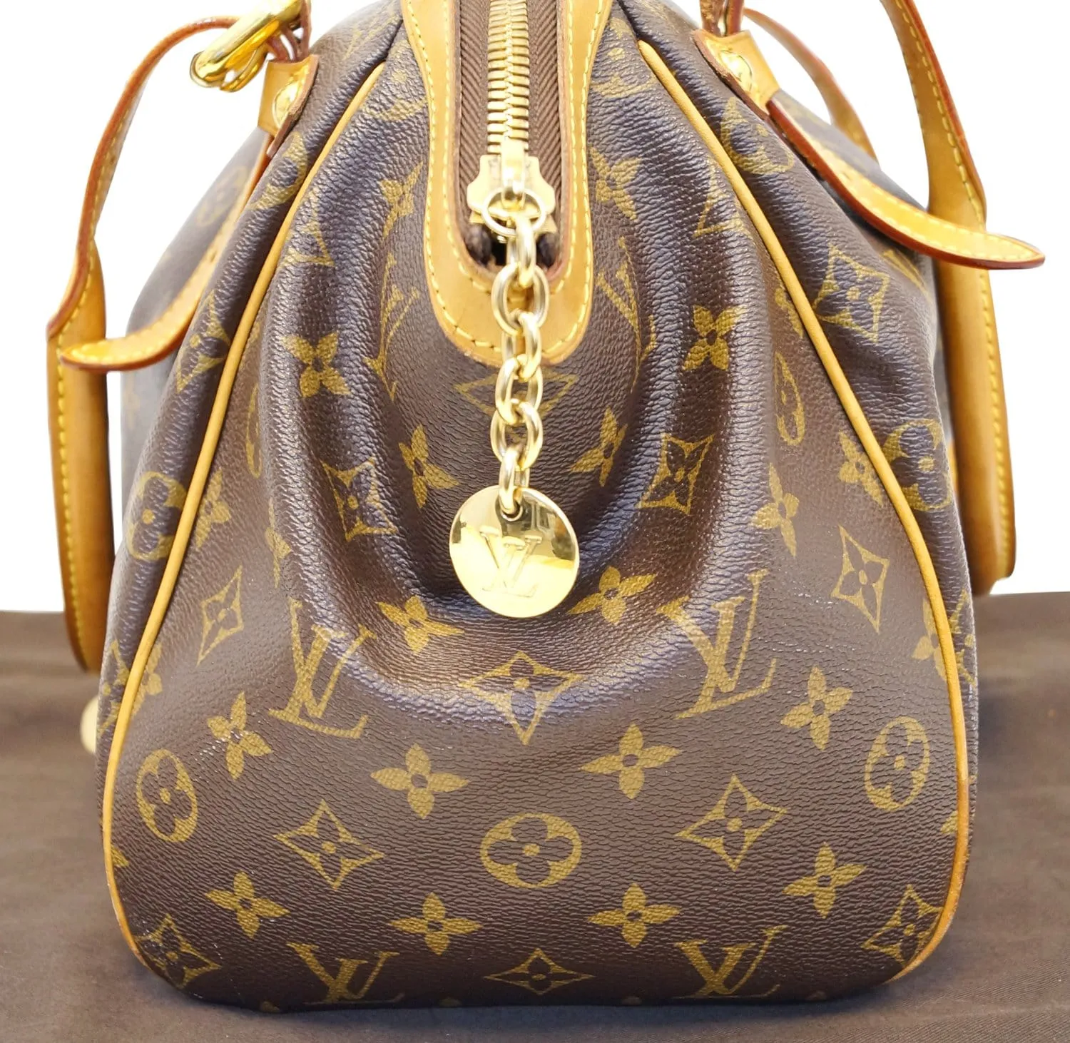 LOUIS VUITTON Tivoli GM Monogram Canvas Shoulder Bag Brown