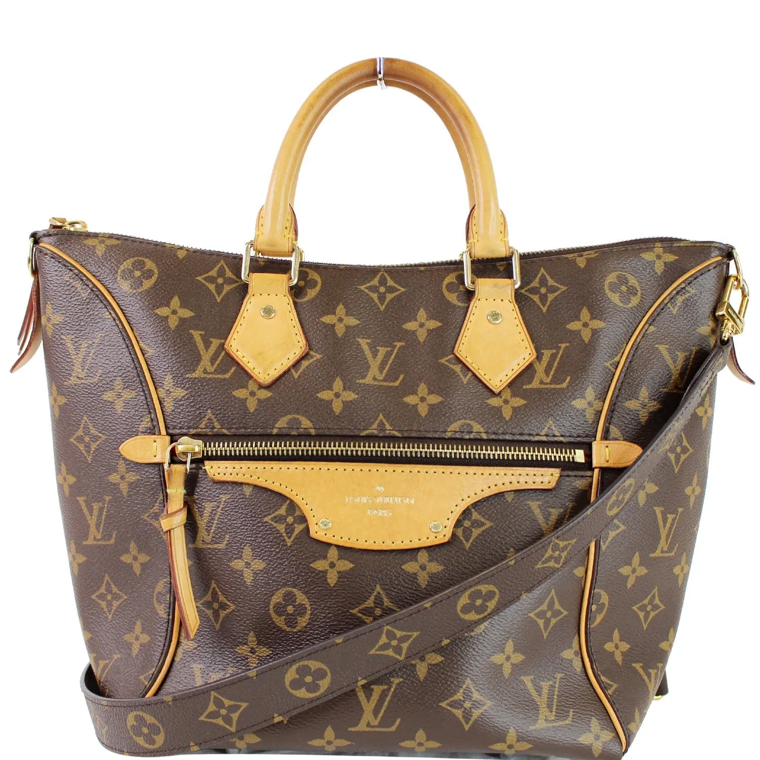 LOUIS VUITTON Tournelle PM Monogram Canvas Shoulder Handbag Brown