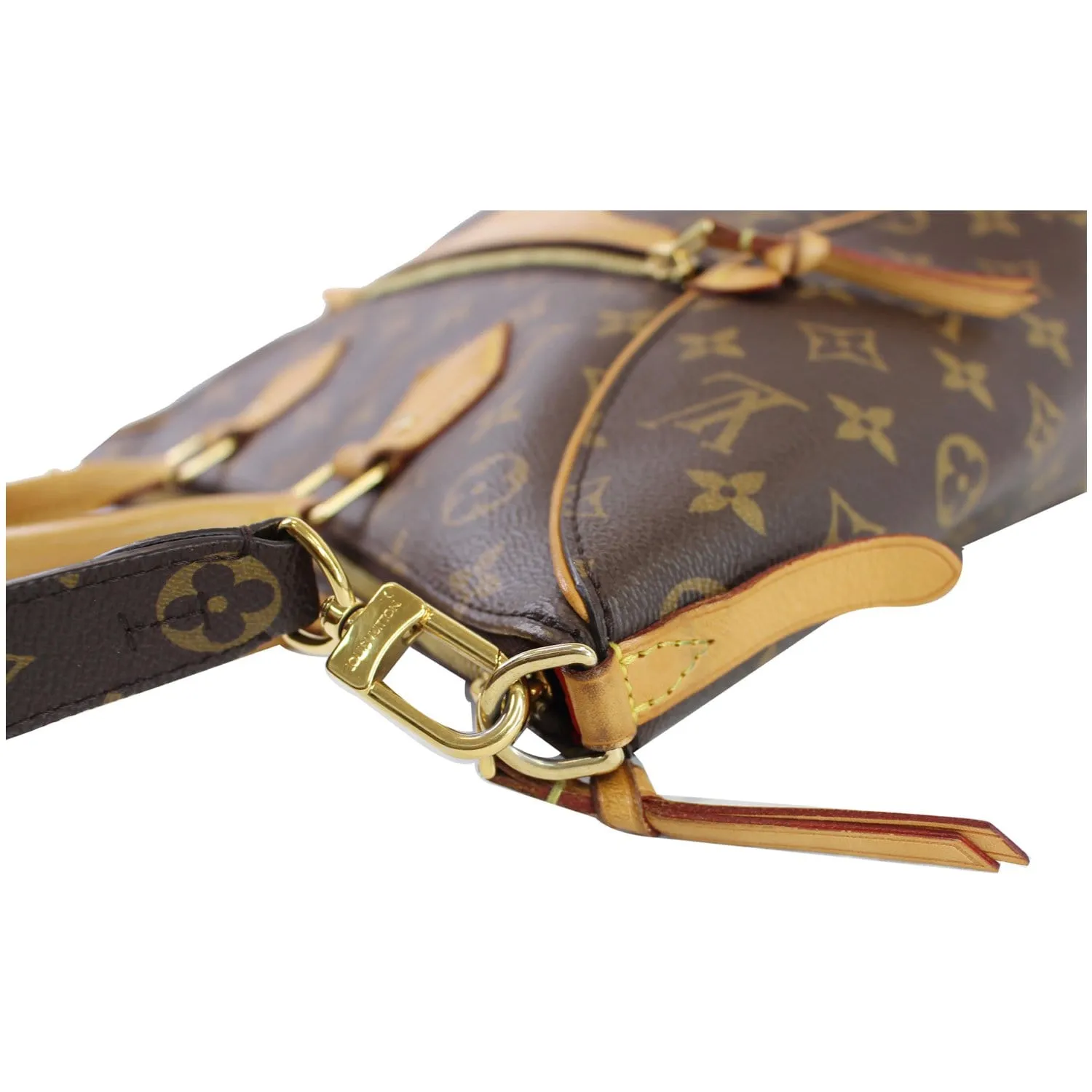 LOUIS VUITTON Tournelle PM Monogram Canvas Shoulder Handbag Brown