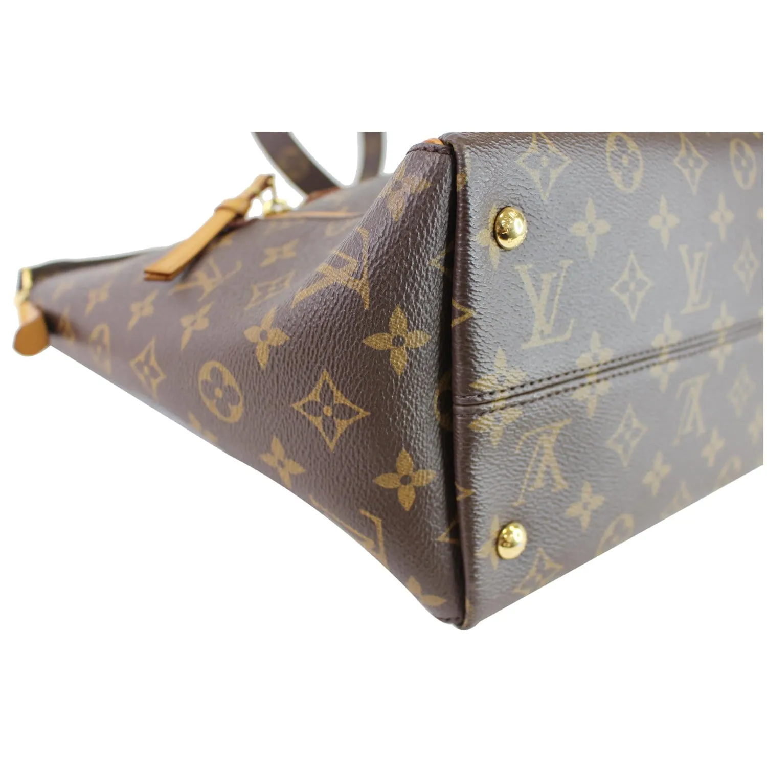 LOUIS VUITTON Tournelle PM Monogram Canvas Shoulder Handbag Brown