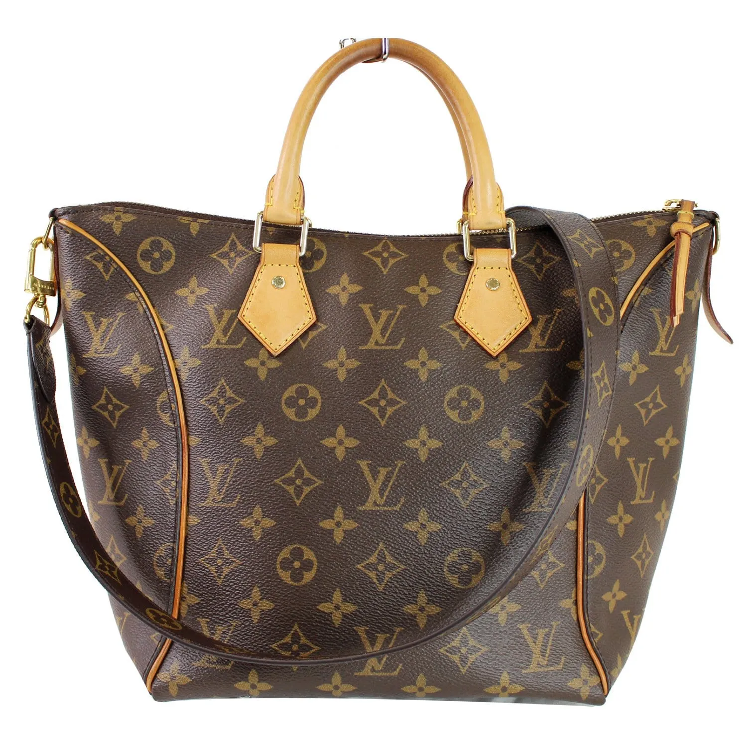 LOUIS VUITTON Tournelle PM Monogram Canvas Shoulder Handbag Brown