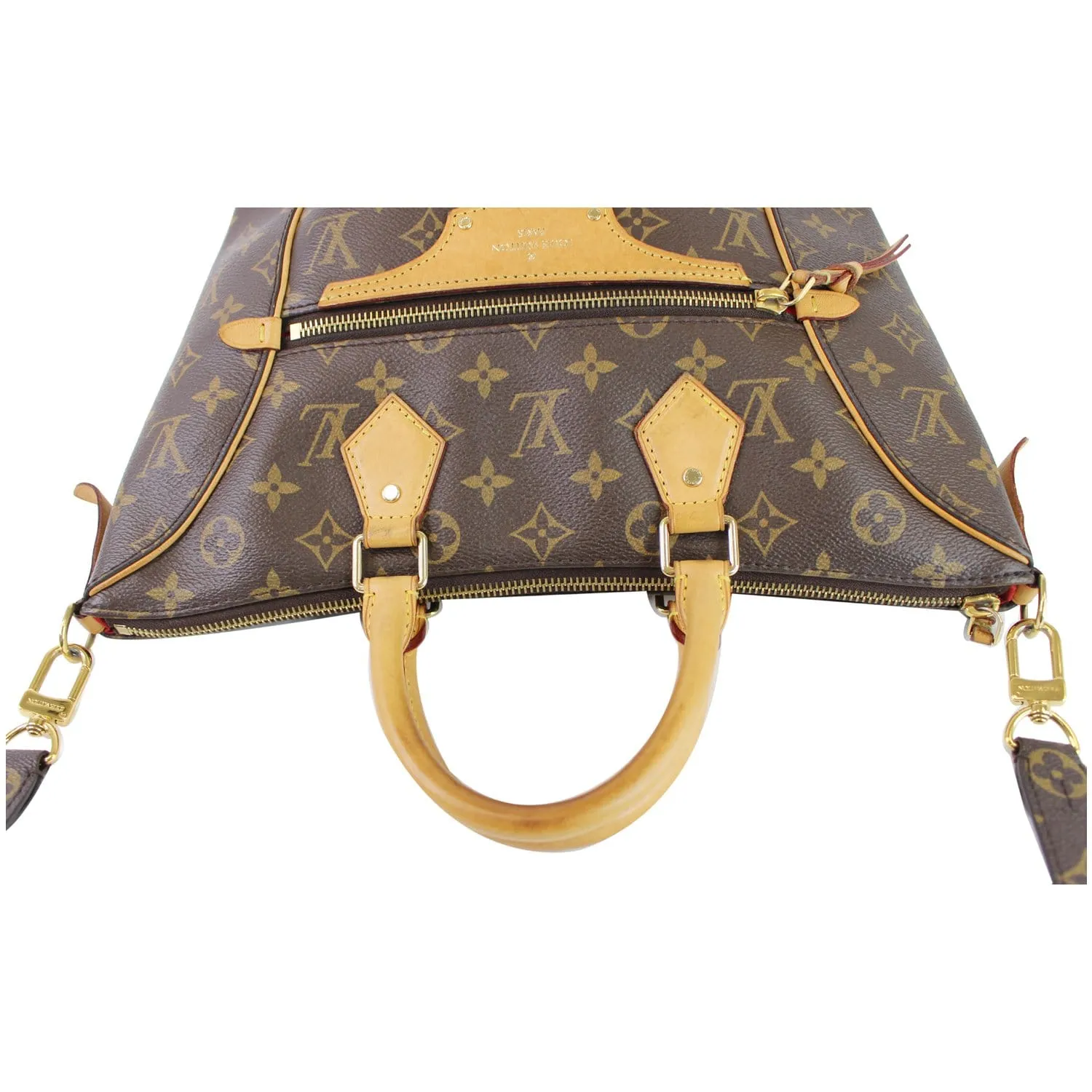 LOUIS VUITTON Tournelle PM Monogram Canvas Shoulder Handbag Brown