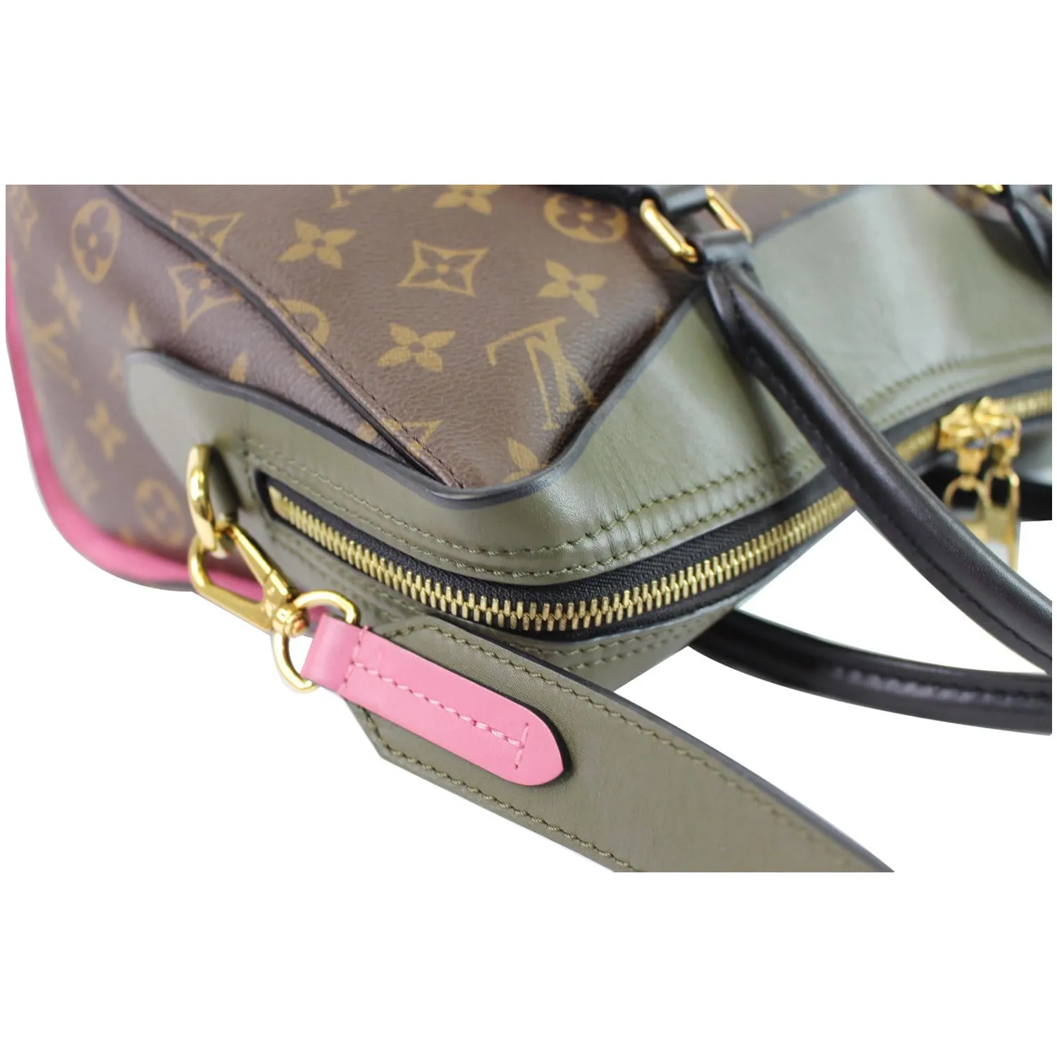 LOUIS VUITTON Tuileries Monogram Canvas Tote Shoulder Bag Brown