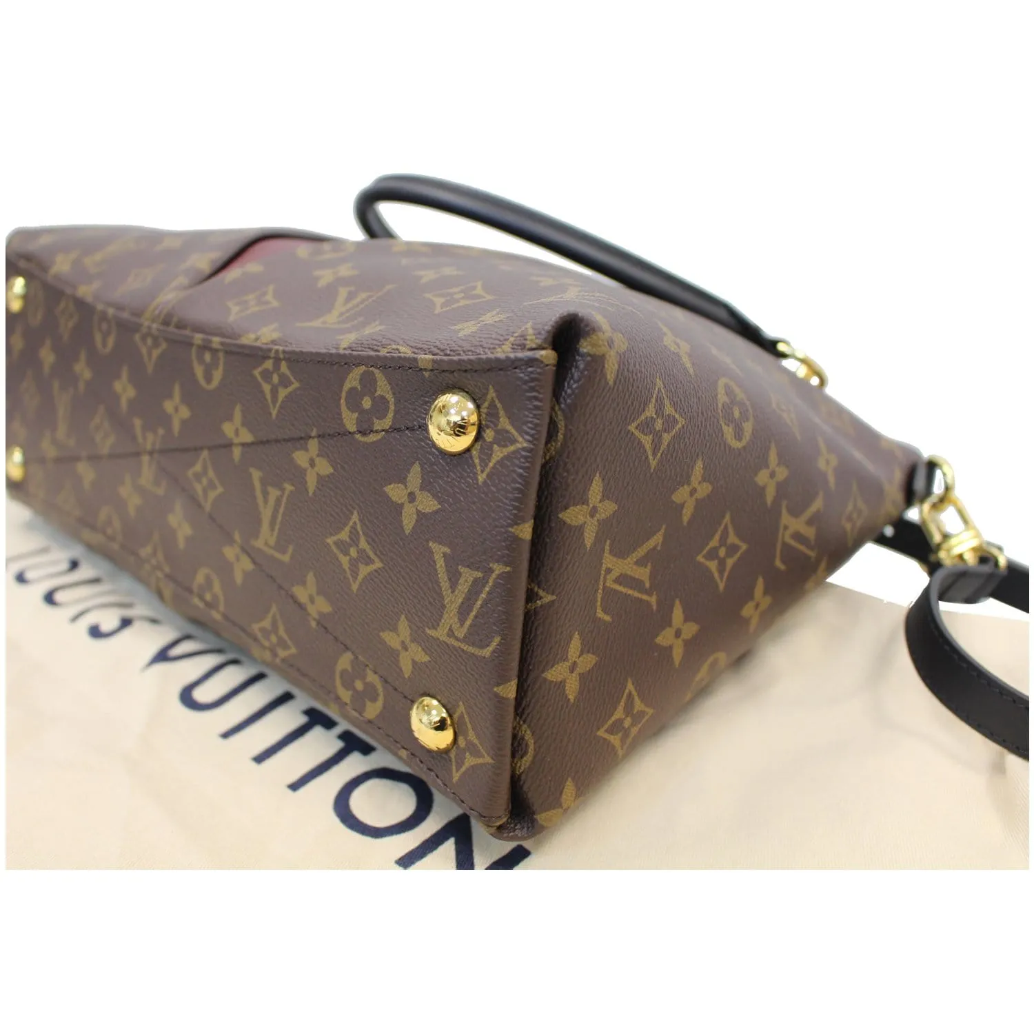 LOUIS VUITTON V MM Monogram Canvas Tote Shoulder Bag Bordeaux - 15% OFF