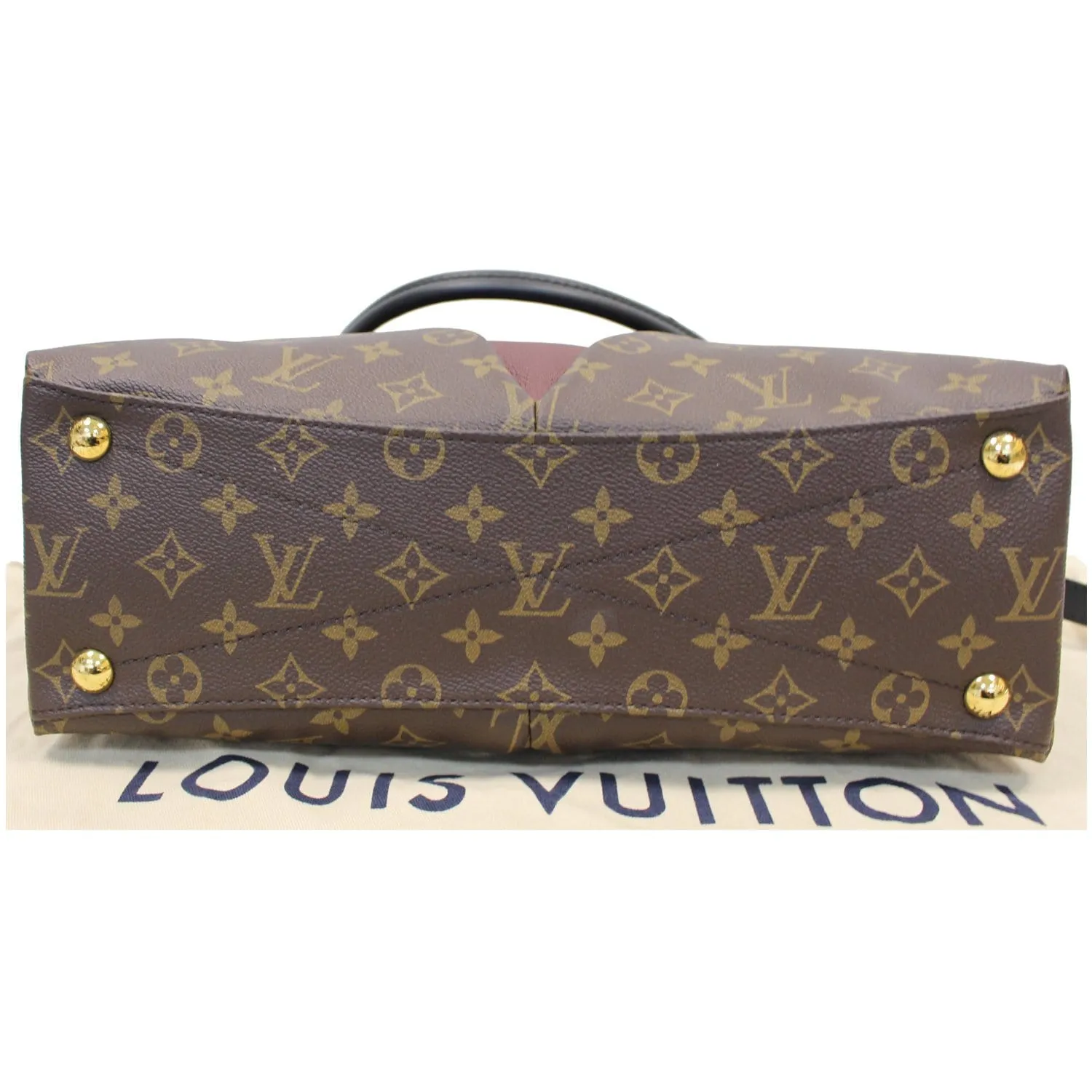 LOUIS VUITTON V MM Monogram Canvas Tote Shoulder Bag Bordeaux - 15% OFF