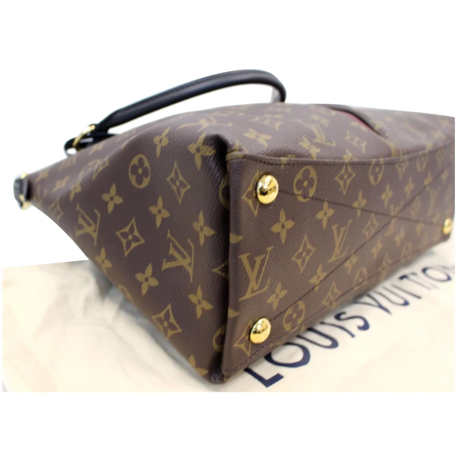 LOUIS VUITTON V MM Monogram Canvas Tote Shoulder Bag Bordeaux - 15% OFF