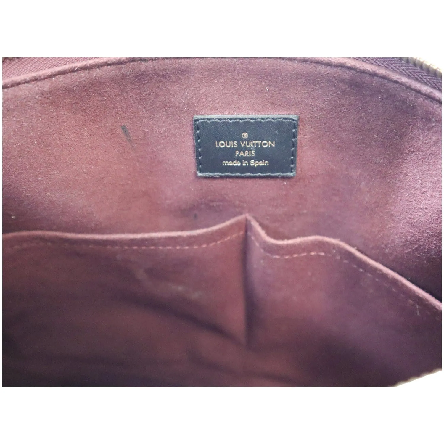 LOUIS VUITTON V MM Monogram Canvas Tote Shoulder Bag Bordeaux
