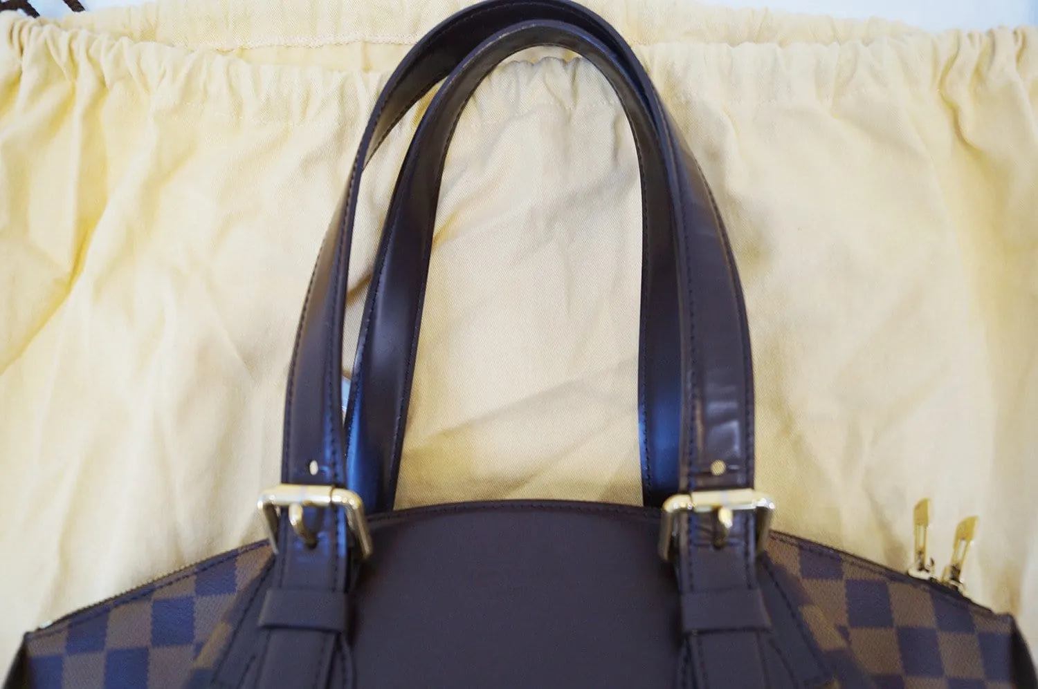 LOUIS VUITTON Verona MM Damier Ebene Shoulder Handbag