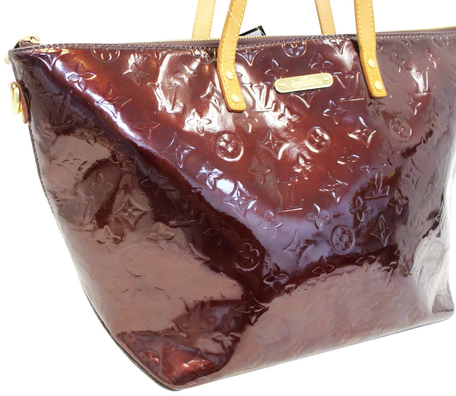 LOUIS VUITTON Violette Vernis Leather Bellevue GM Shoulder Bag