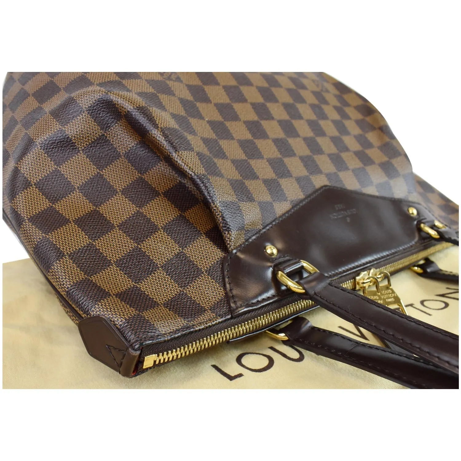 LOUIS VUITTON Westminster GM Damier Ebene Tote Shoulder Bag Brown