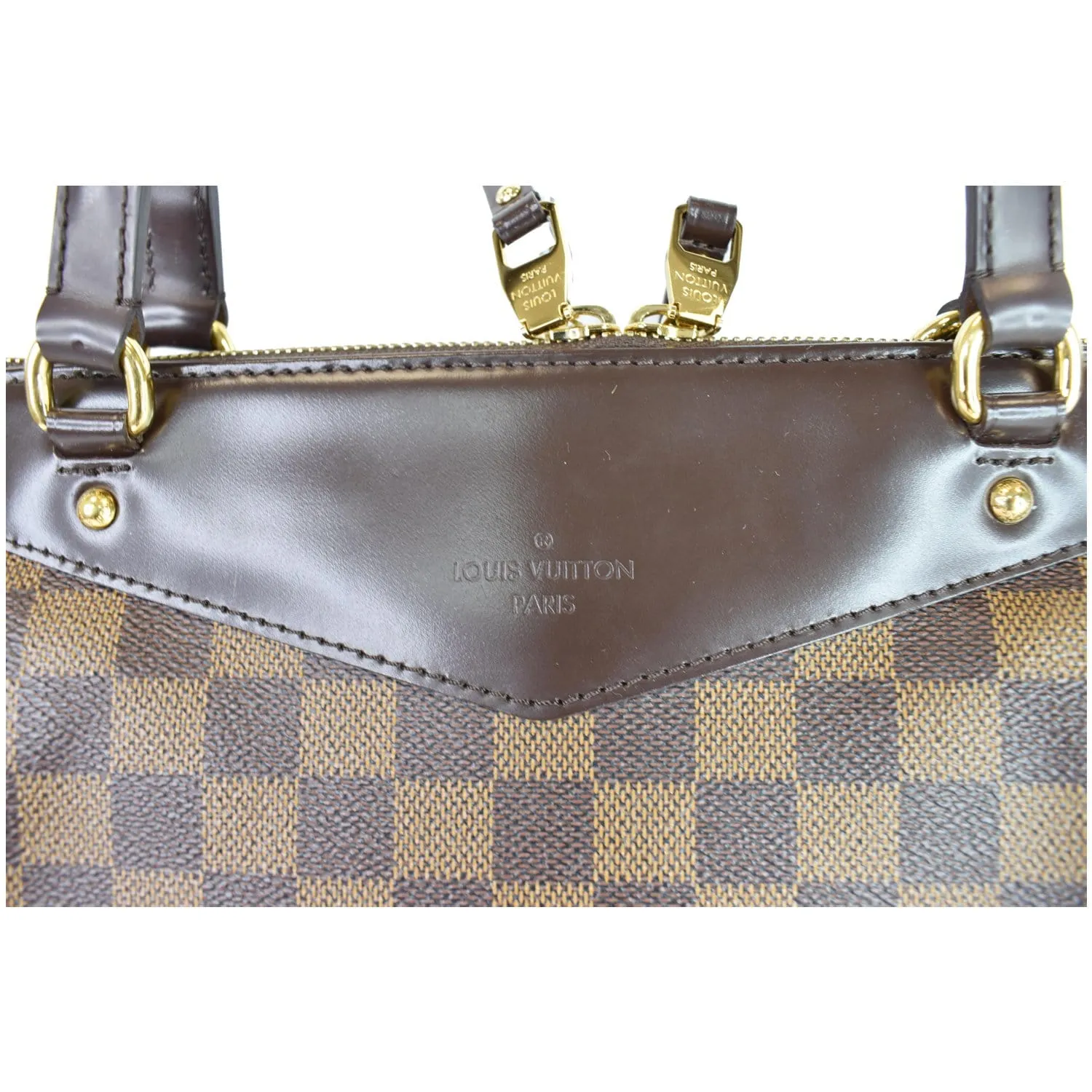LOUIS VUITTON Westminster GM Damier Ebene Tote Shoulder Bag Brown