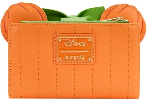 LOUNGEFLY DISNEY: GLOW FACE PUMPKIN MINNIE FLAP WALLET