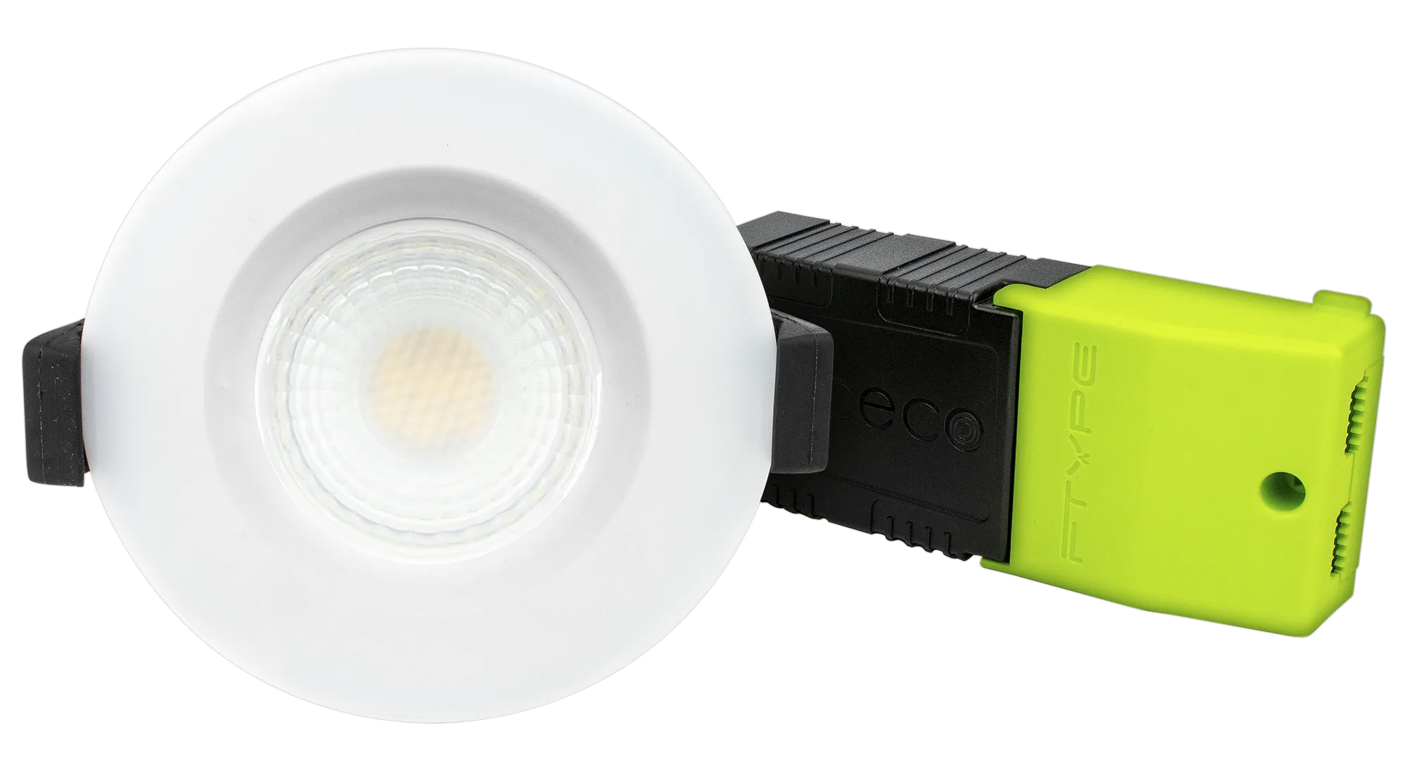 Luceco EFCB40W40 FType Regressed 4W Dimmable Cool White 4000K IP65 Fire Rated LED Downlight - White