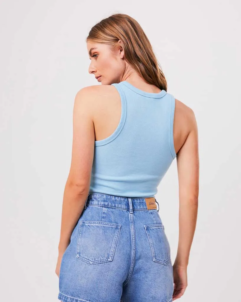 Lydia Hemp Ribbed Singlet