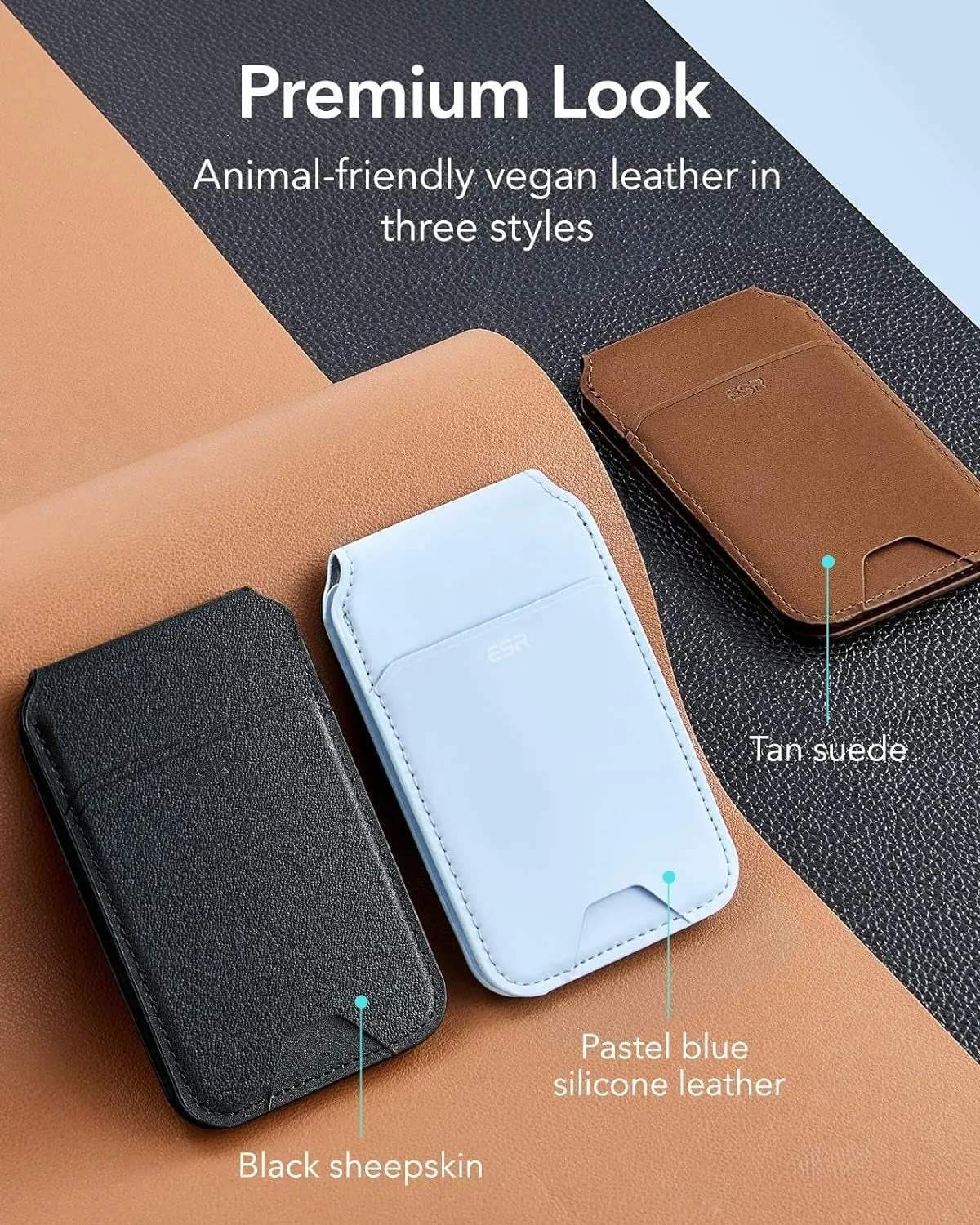 Magnetic MagSafe wallet for iPhone Wallet with adjustable bracket