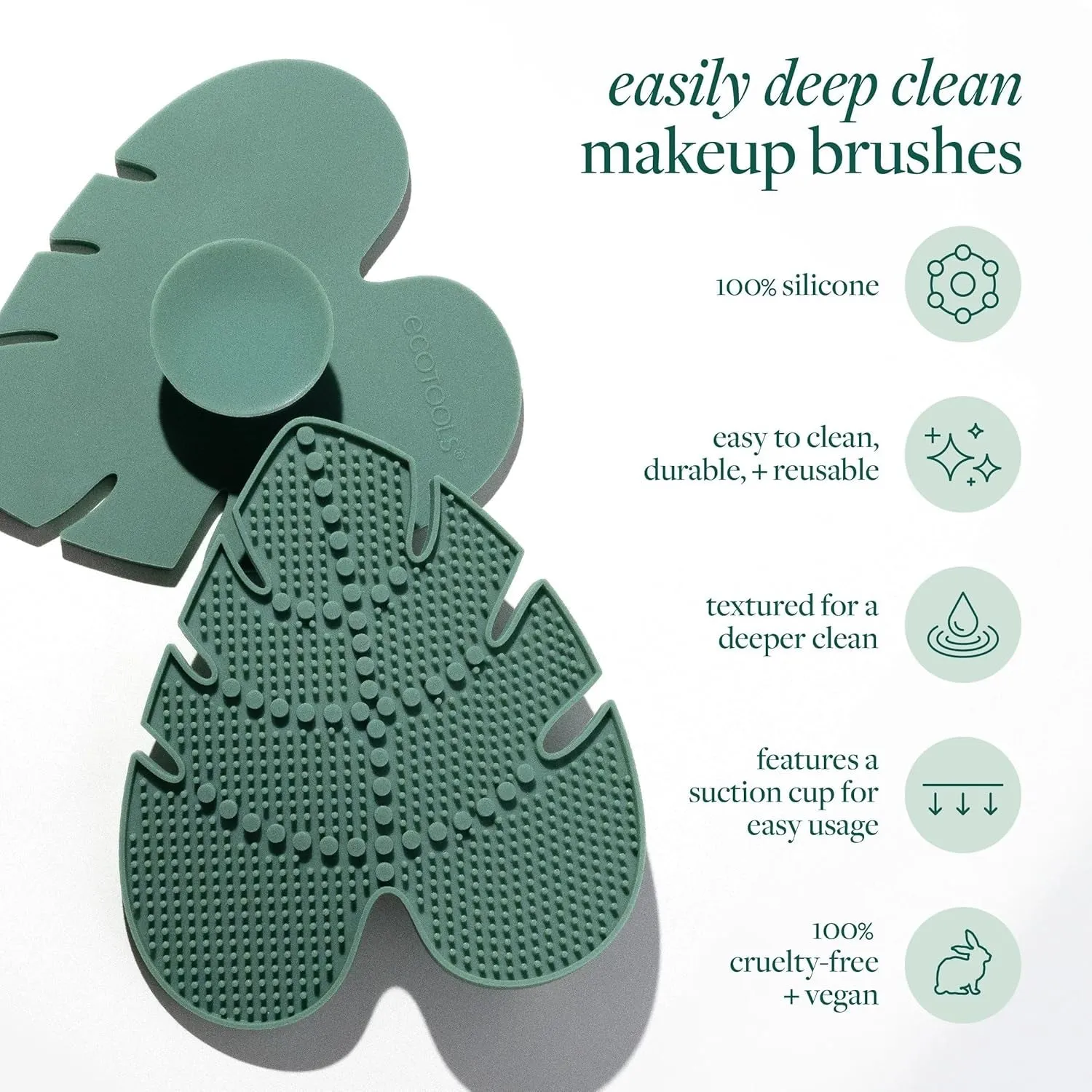 Makeup Brush Cleansing Pad   Deep Clean Shampoo Bundle, Brush Cleaner Mat & Makeup Brush Cleanser for Deep Cleaning Tools, Clean Formula, Cruelty-Free, & Vegan, 2 Piece Set