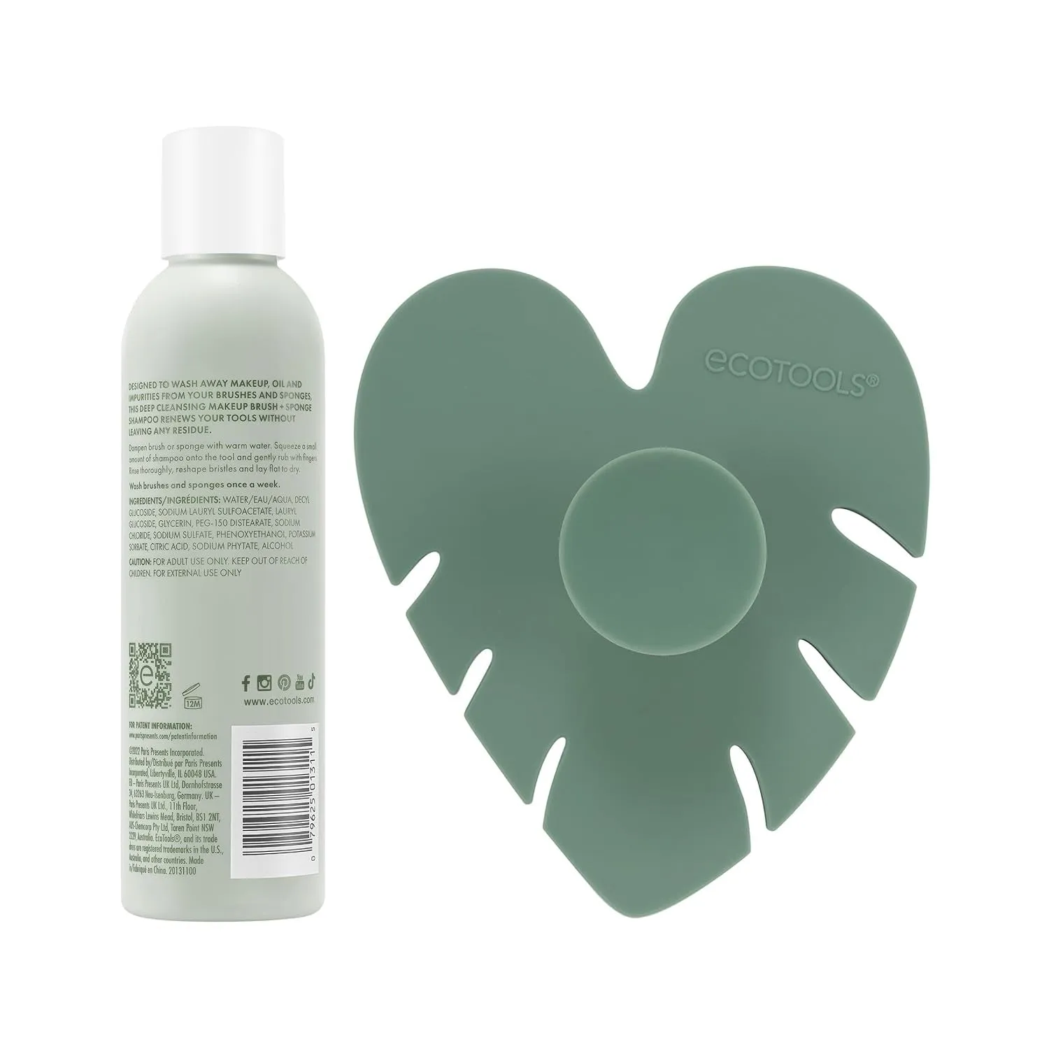Makeup Brush Cleansing Pad   Deep Clean Shampoo Bundle, Brush Cleaner Mat & Makeup Brush Cleanser for Deep Cleaning Tools, Clean Formula, Cruelty-Free, & Vegan, 2 Piece Set