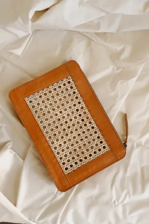 Mariah Night Out Rattan Clutch - Tan