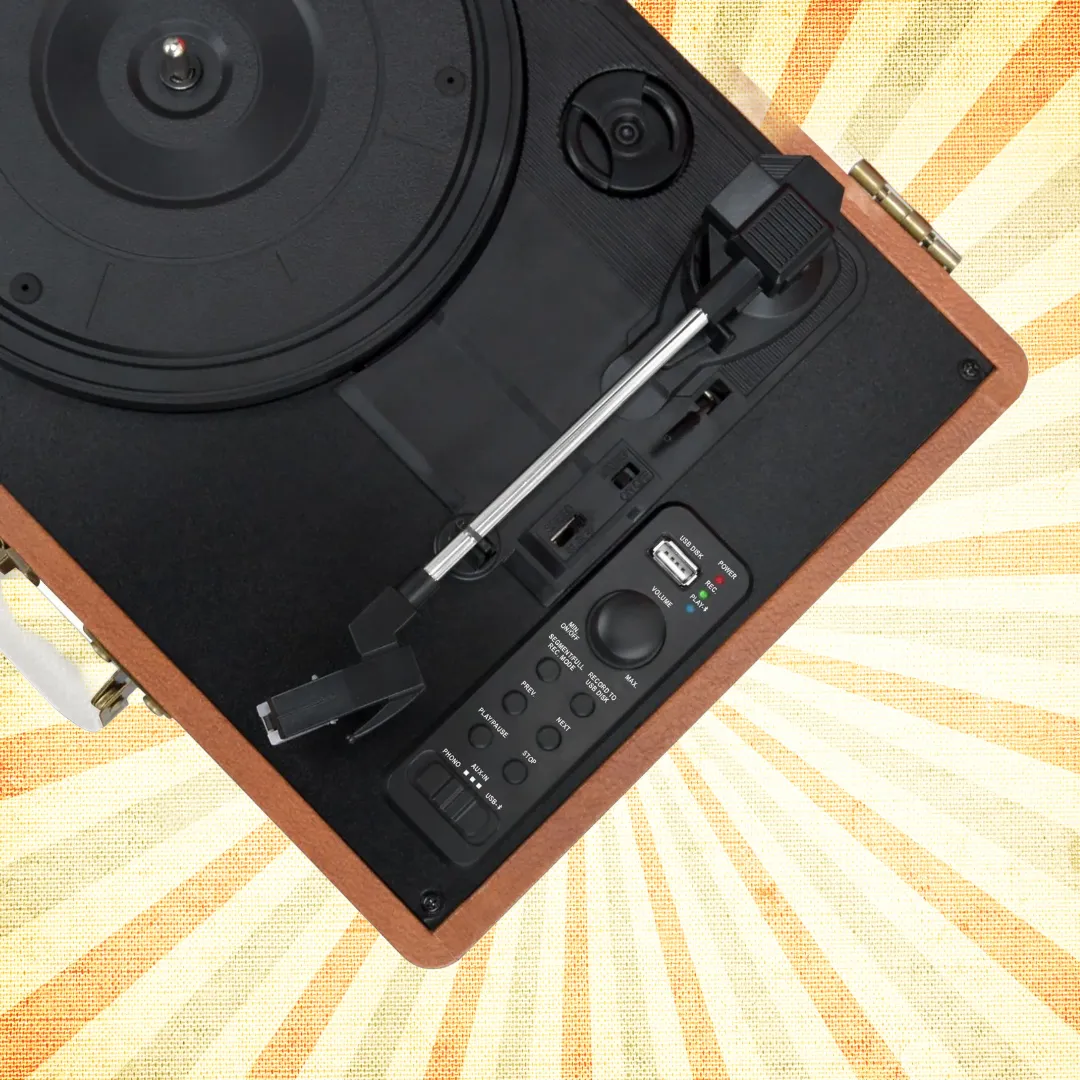 MBeat Aria Retro Turntable with Bluetooth & USB Disk Record