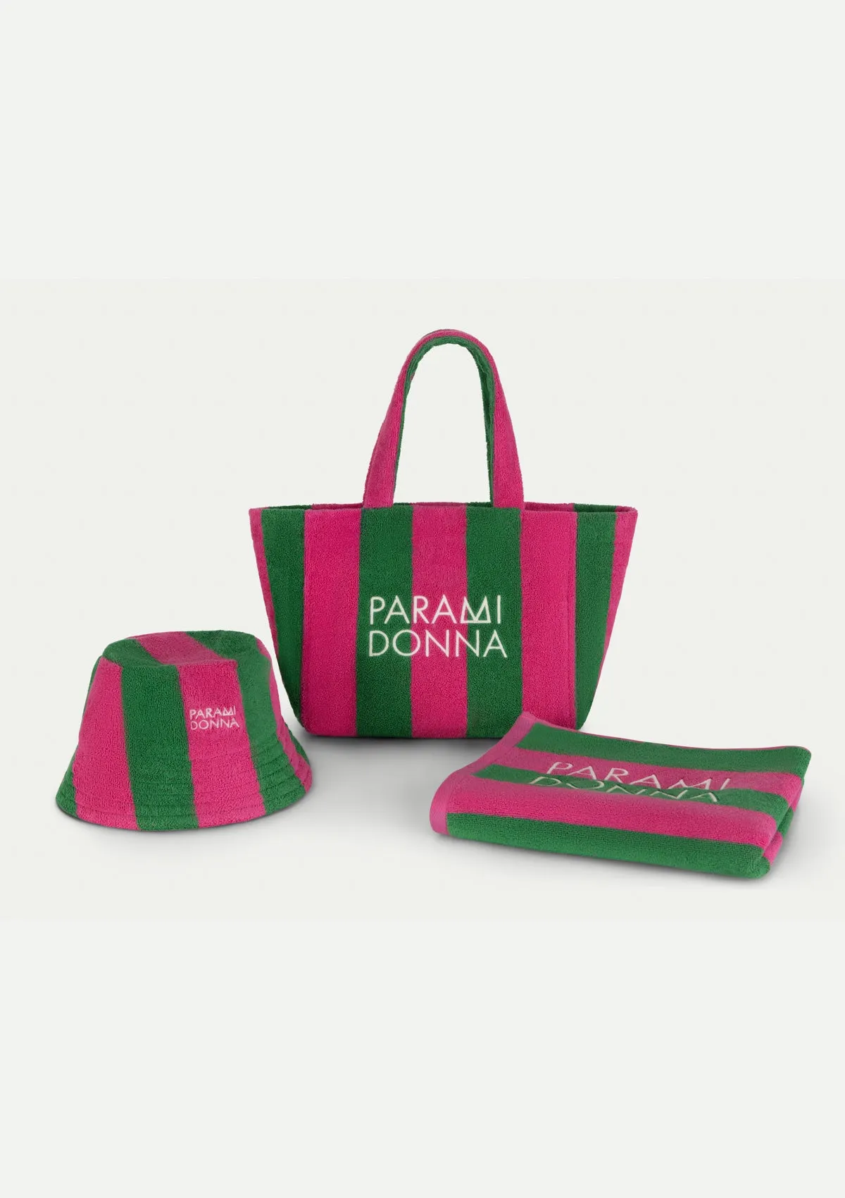 MEDIUM TOTE BAG FUCHSIA/EMERALD