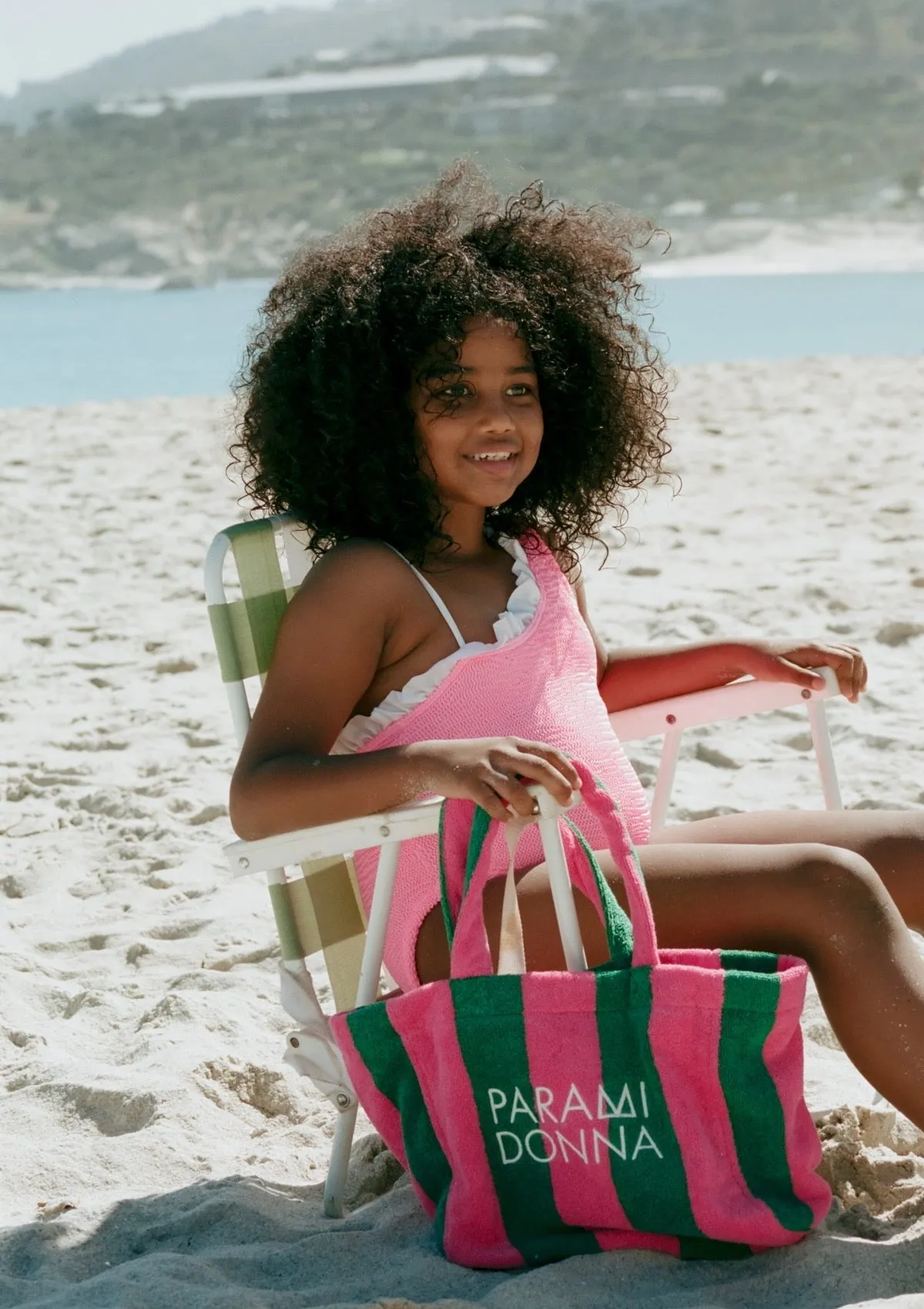 MEDIUM TOTE BAG FUCHSIA/EMERALD
