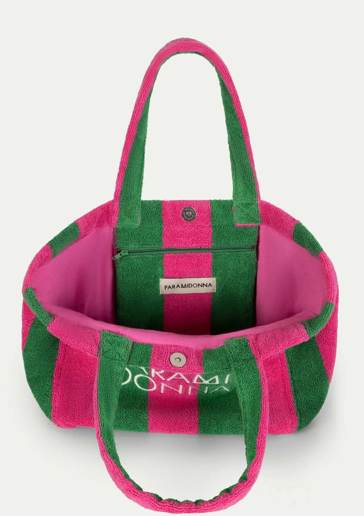 MEDIUM TOTE BAG FUCHSIA/EMERALD