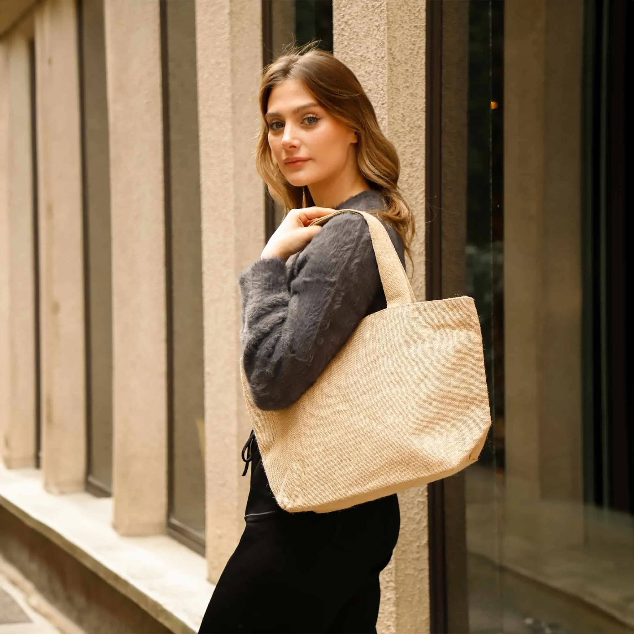 Medium Versatile Jute Tote
