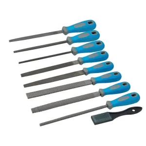 Metal File Wood Rasp Set - Flat Square Triangle Half Round 9PC Silverline 208312